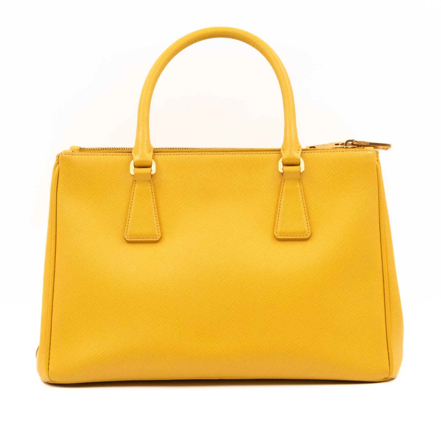 Galleria Medium Double Zip Yellow Saffiano