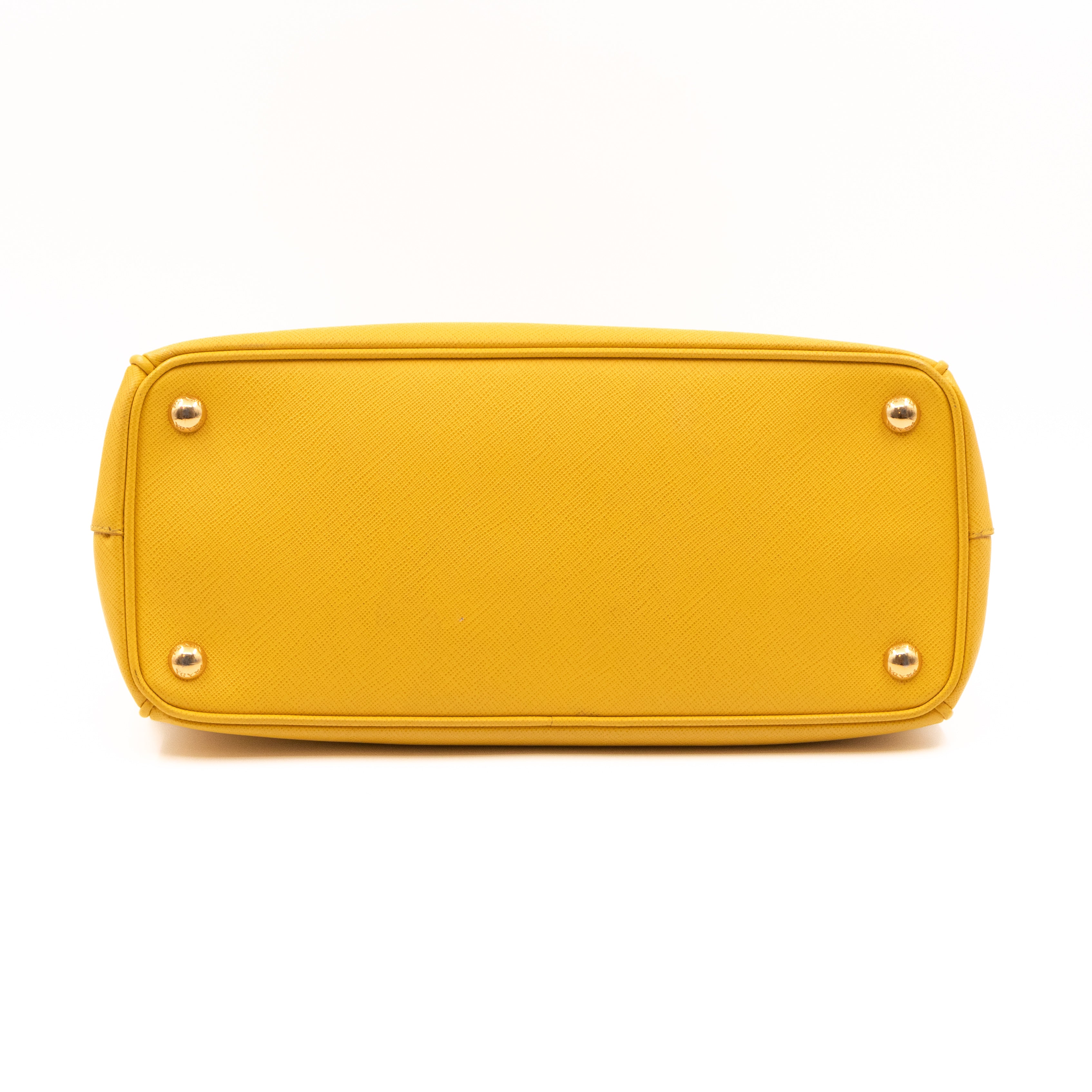 Galleria Medium Double Zip Yellow Saffiano