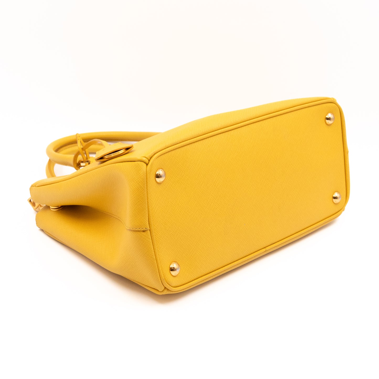 Galleria Medium Double Zip Yellow Saffiano