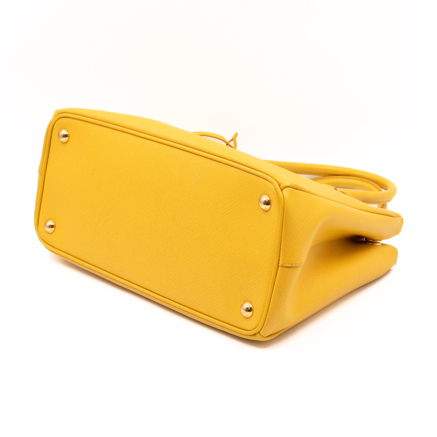 Galleria Medium Double Zip Yellow Saffiano