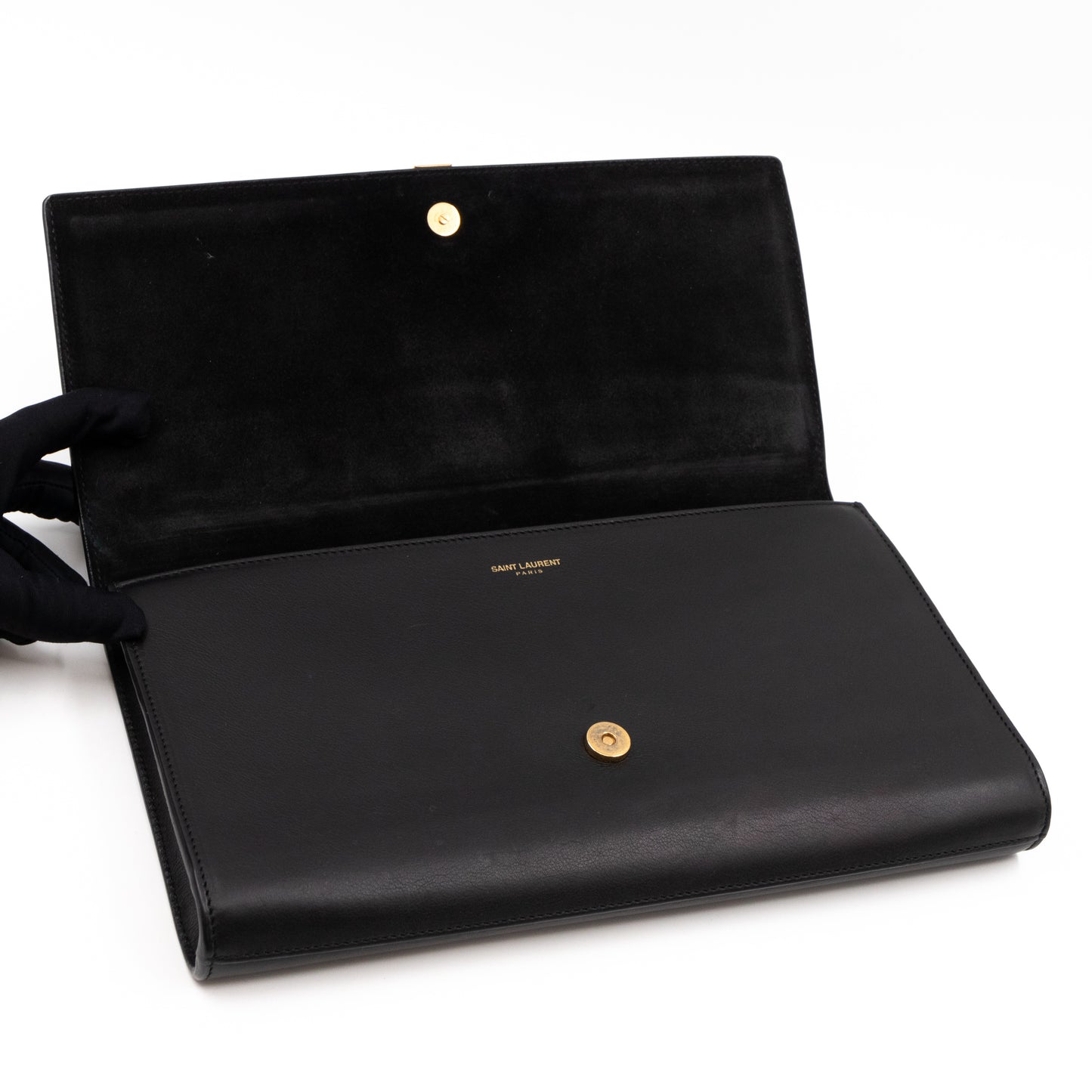 Chyc Clutch Black Leather