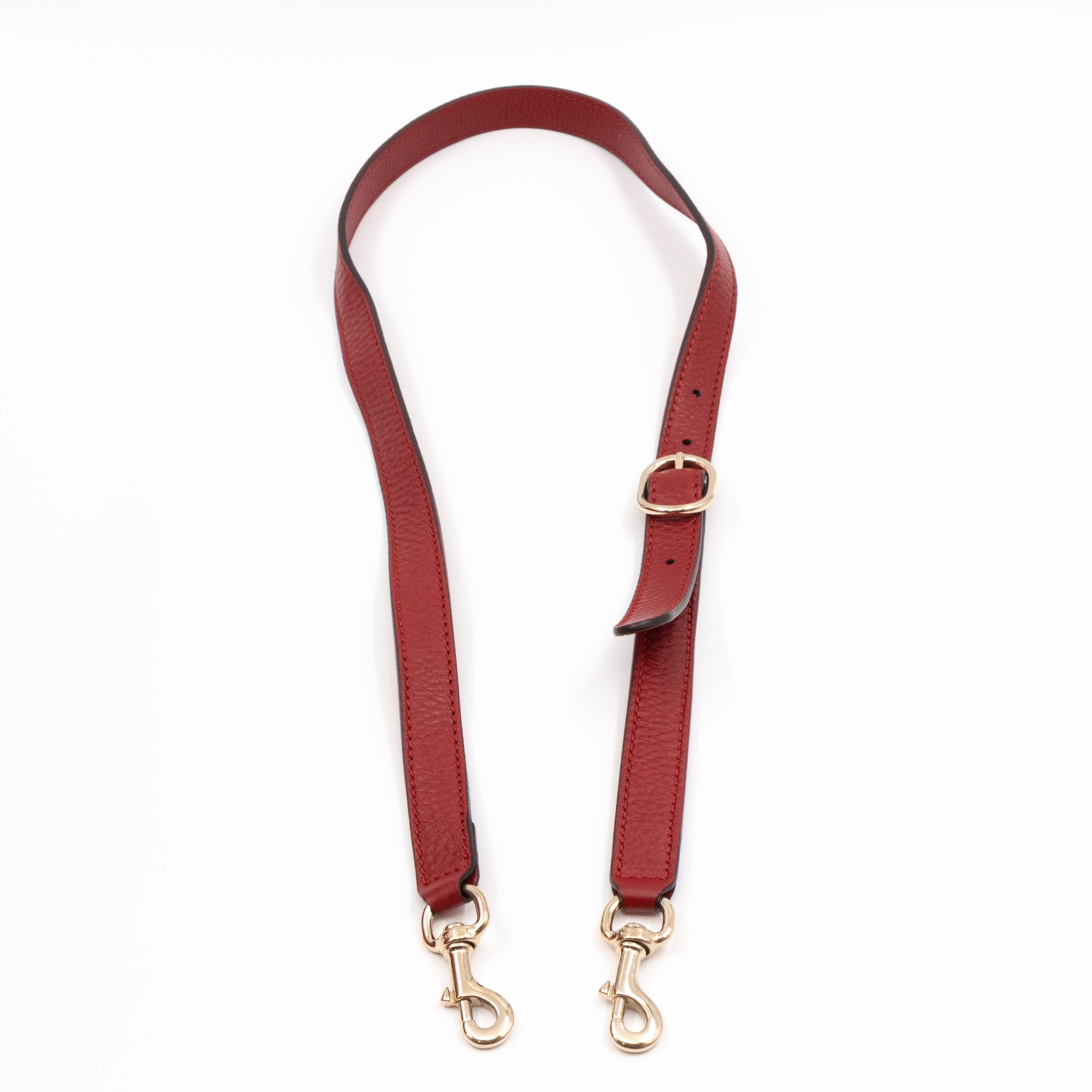 Bamboo Shopper Tote Red Leather