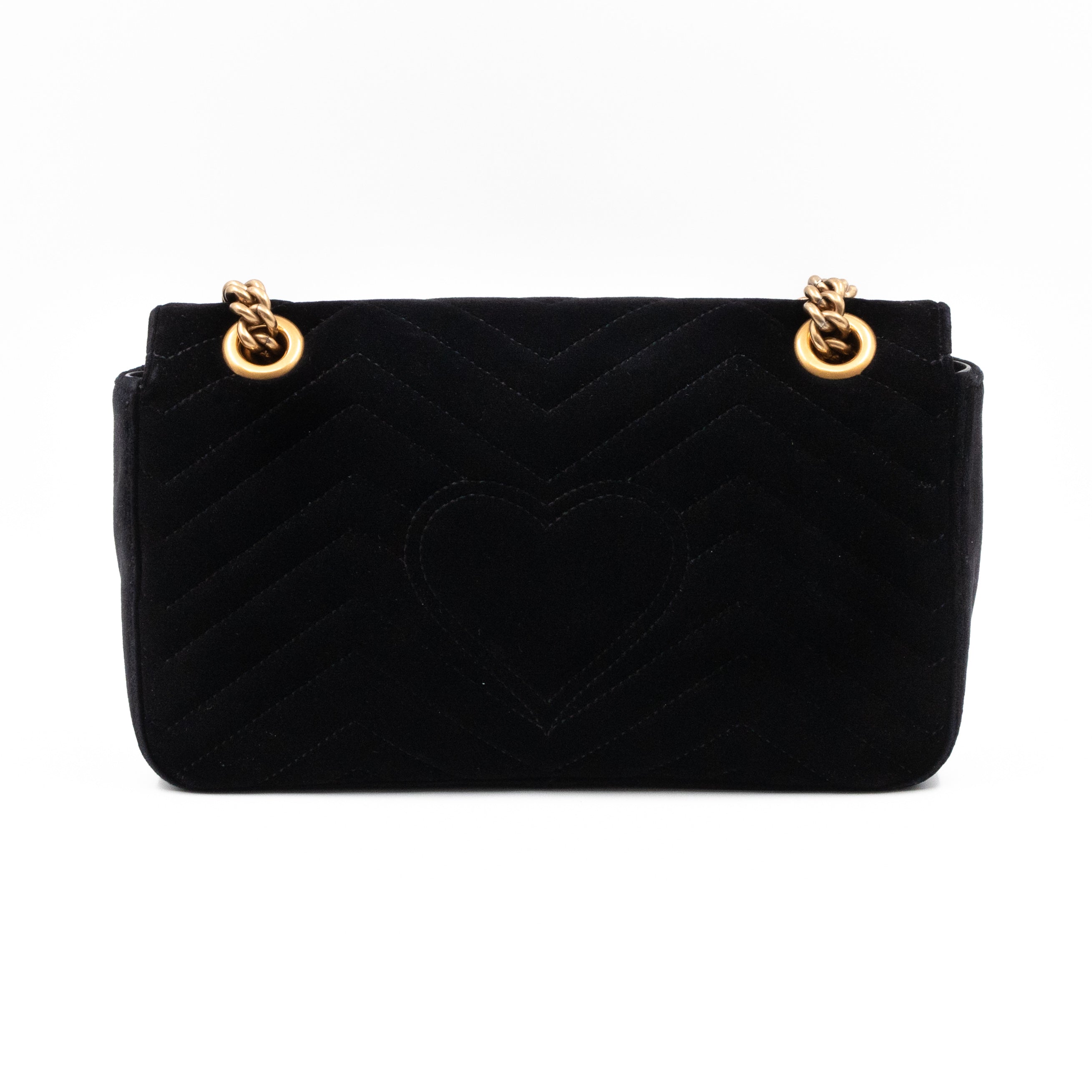 GG Marmont Small Black Velvet