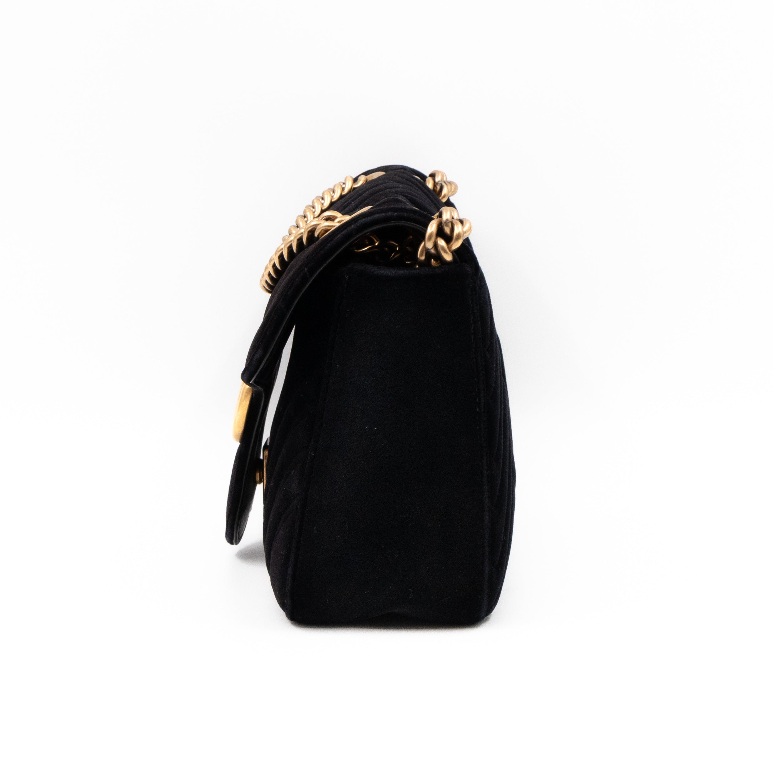 GG Marmont Small Black Velvet