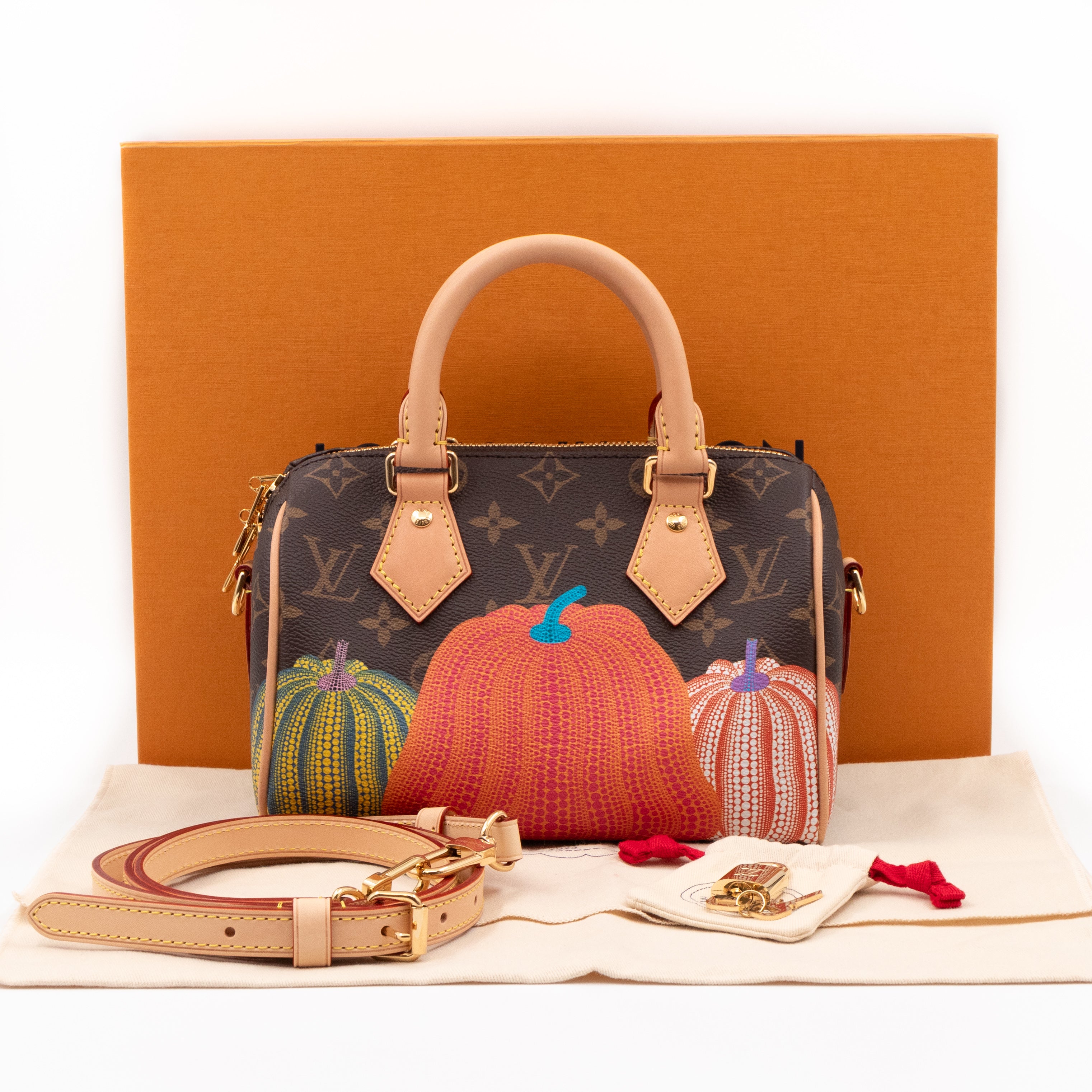 Speedy 20 Bandouliere LV x YK Monogram Pumpkins