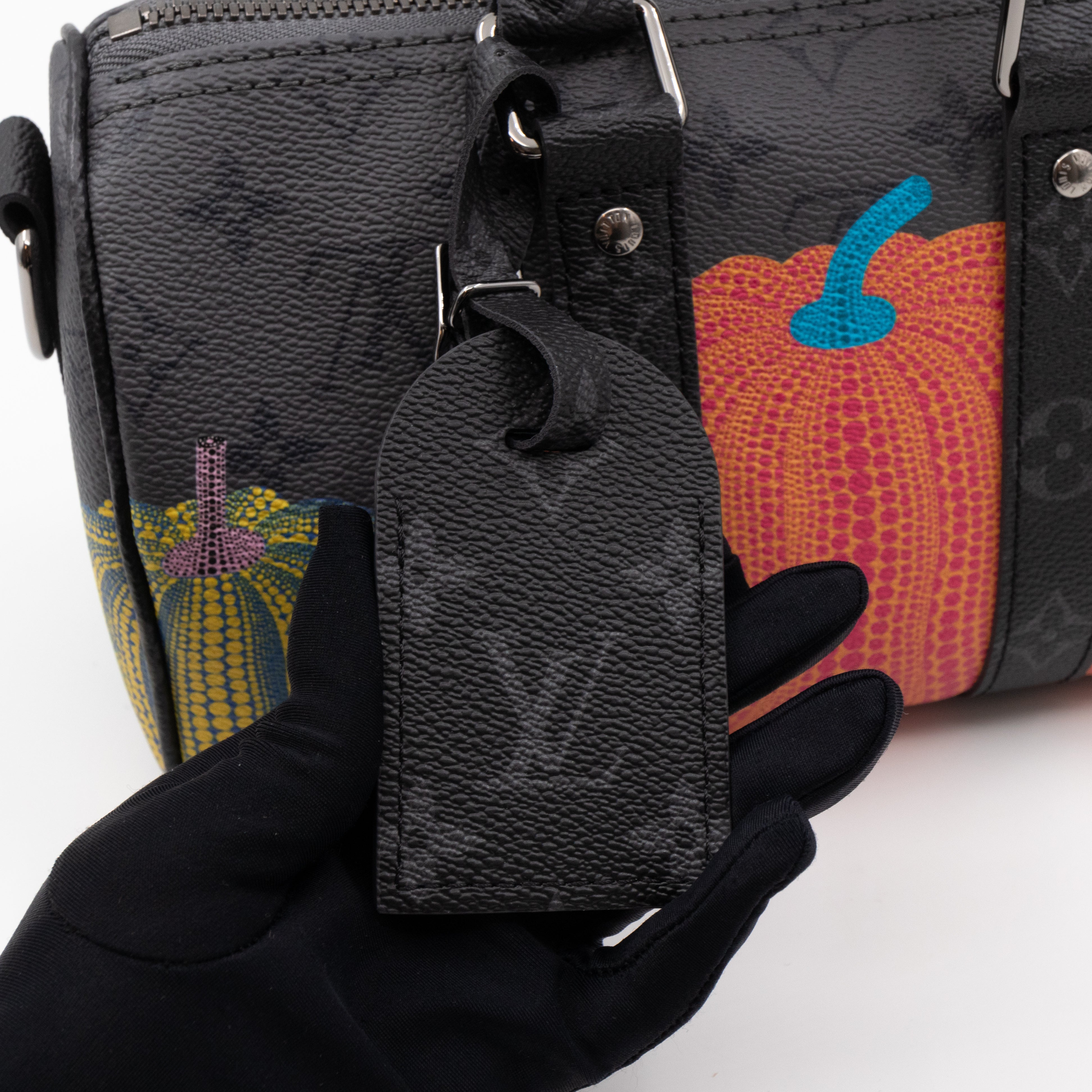 Keepall 25 Bandouliere LV x YK Monogram Eclipse Reverse Pumpkin