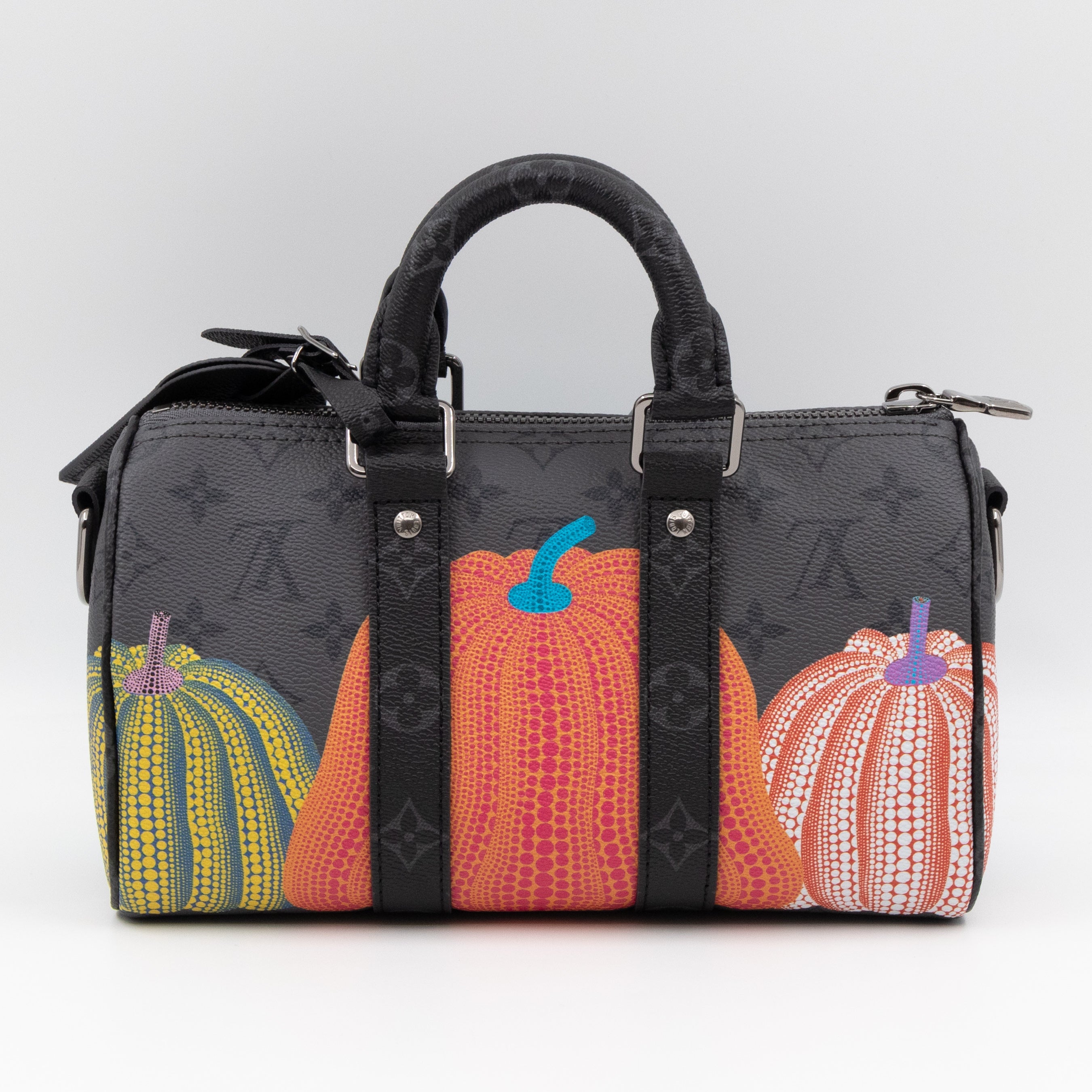 Keepall 25 Bandouliere LV x YK Monogram Eclipse Reverse Pumpkin