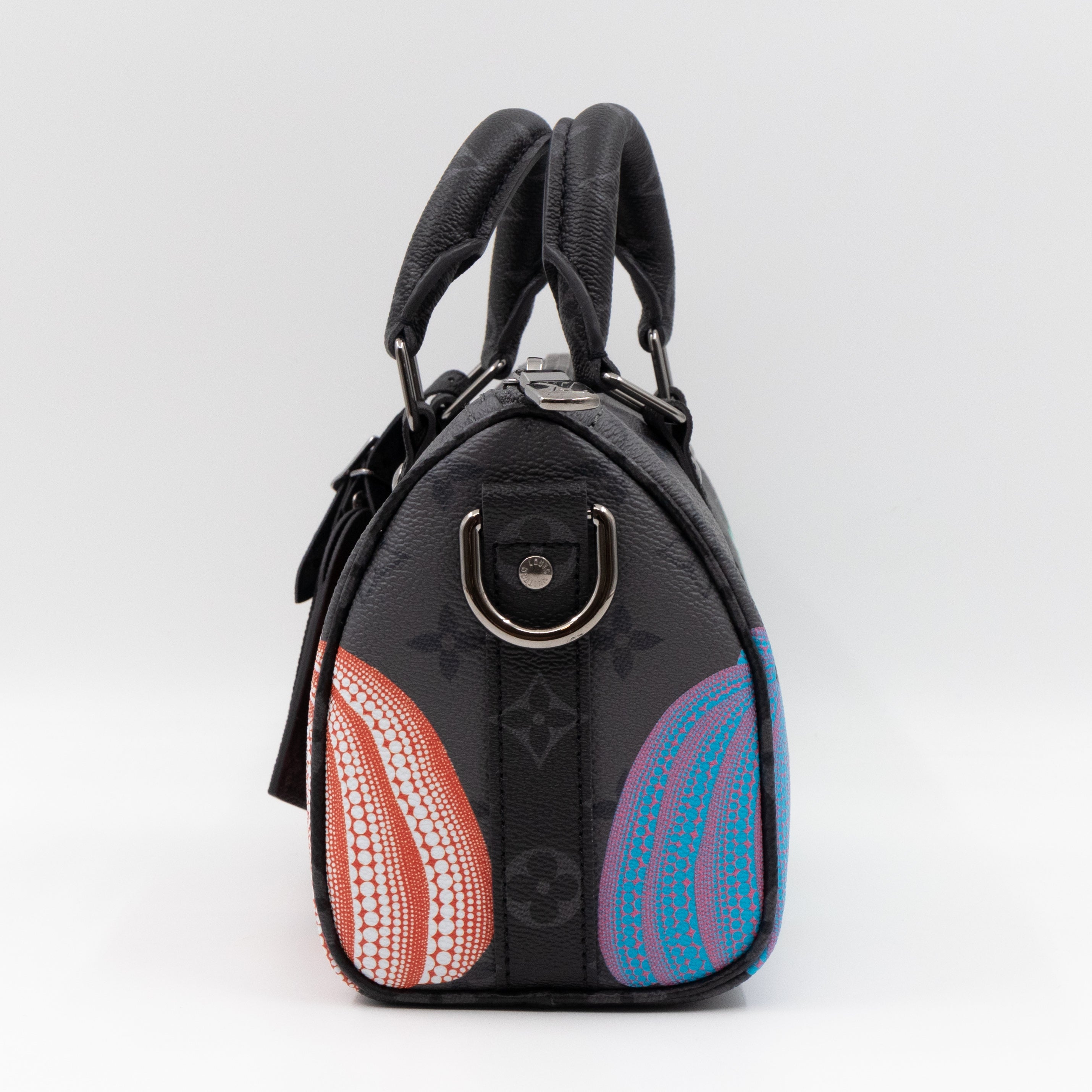 Keepall 25 Bandouliere LV x YK Monogram Eclipse Reverse Pumpkin