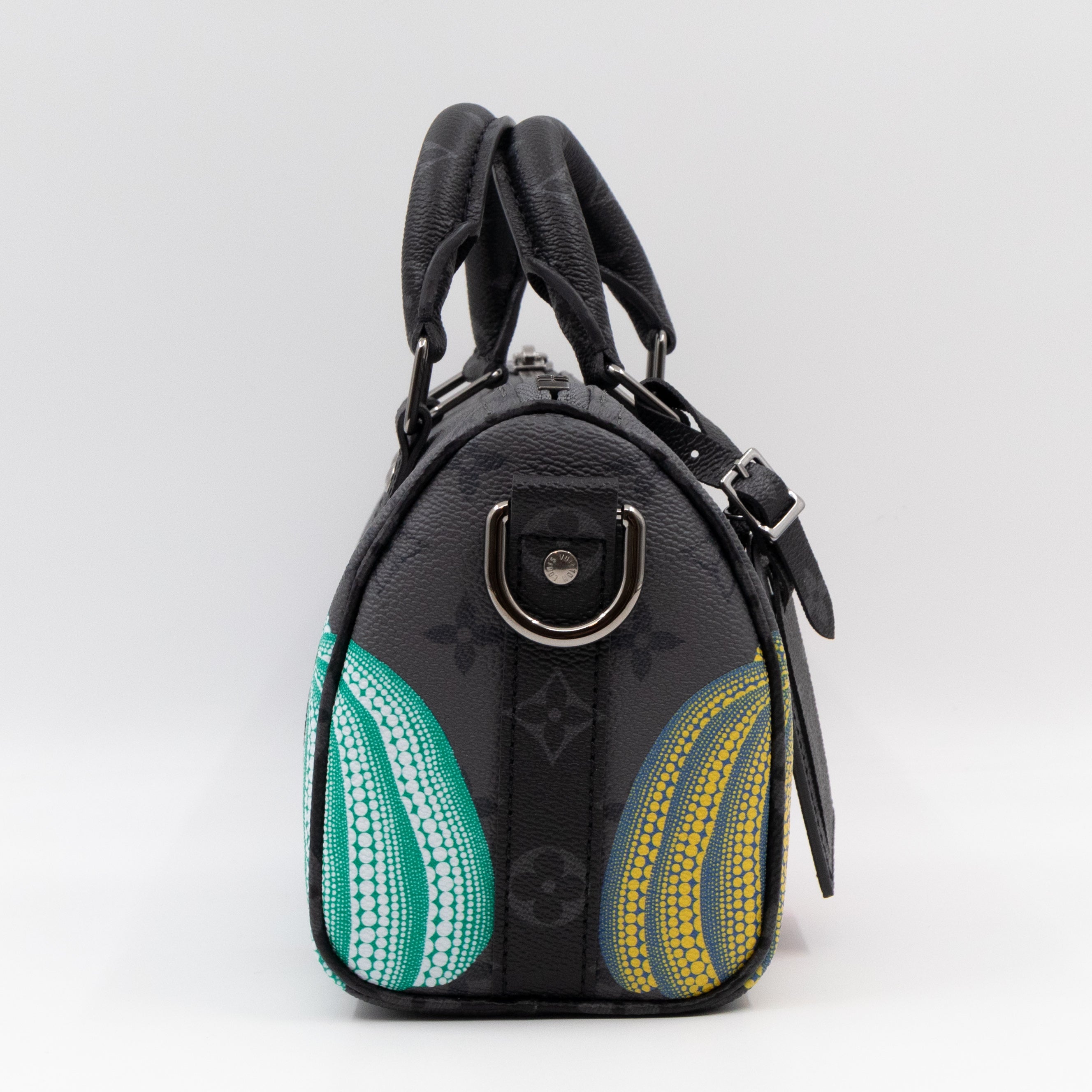 Keepall 25 Bandouliere LV x YK Monogram Eclipse Reverse Pumpkin