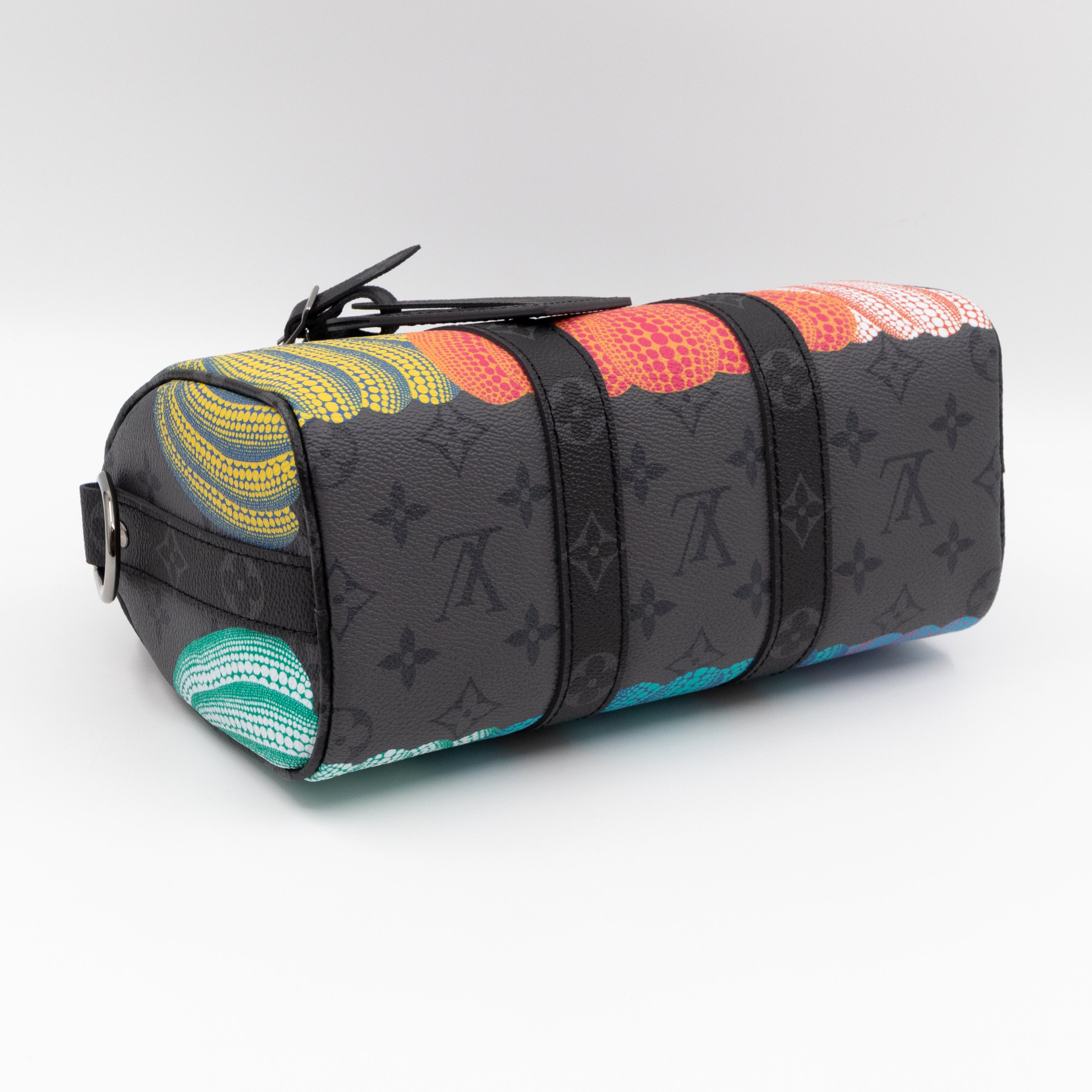 Keepall 25 Bandouliere LV x YK Monogram Eclipse Reverse Pumpkin