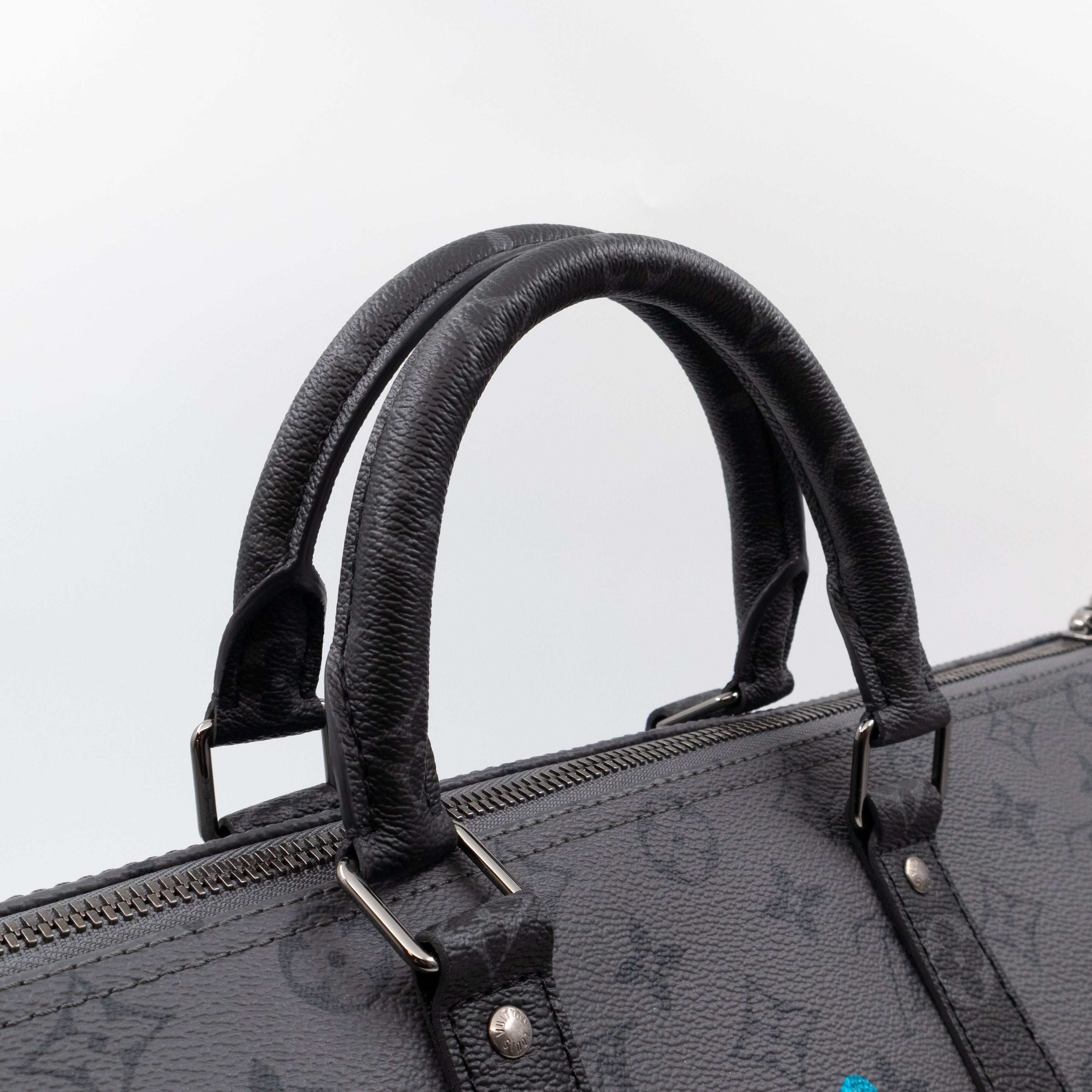 Keepall 45 Bandouliere LV x YK Monogram Eclipse Reverse Pumpkin