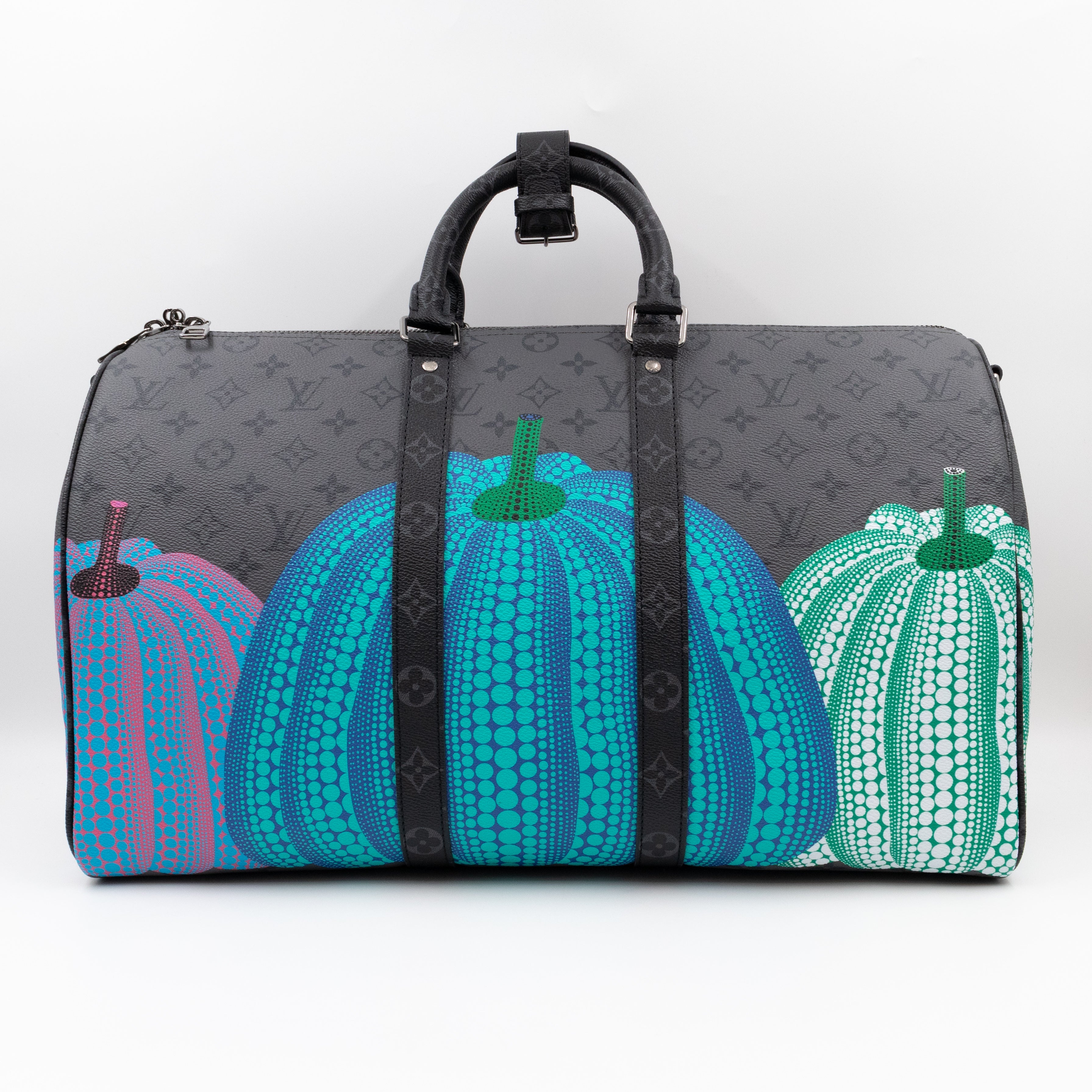 Keepall 45 Bandouliere LV x YK Monogram Eclipse Reverse Pumpkin