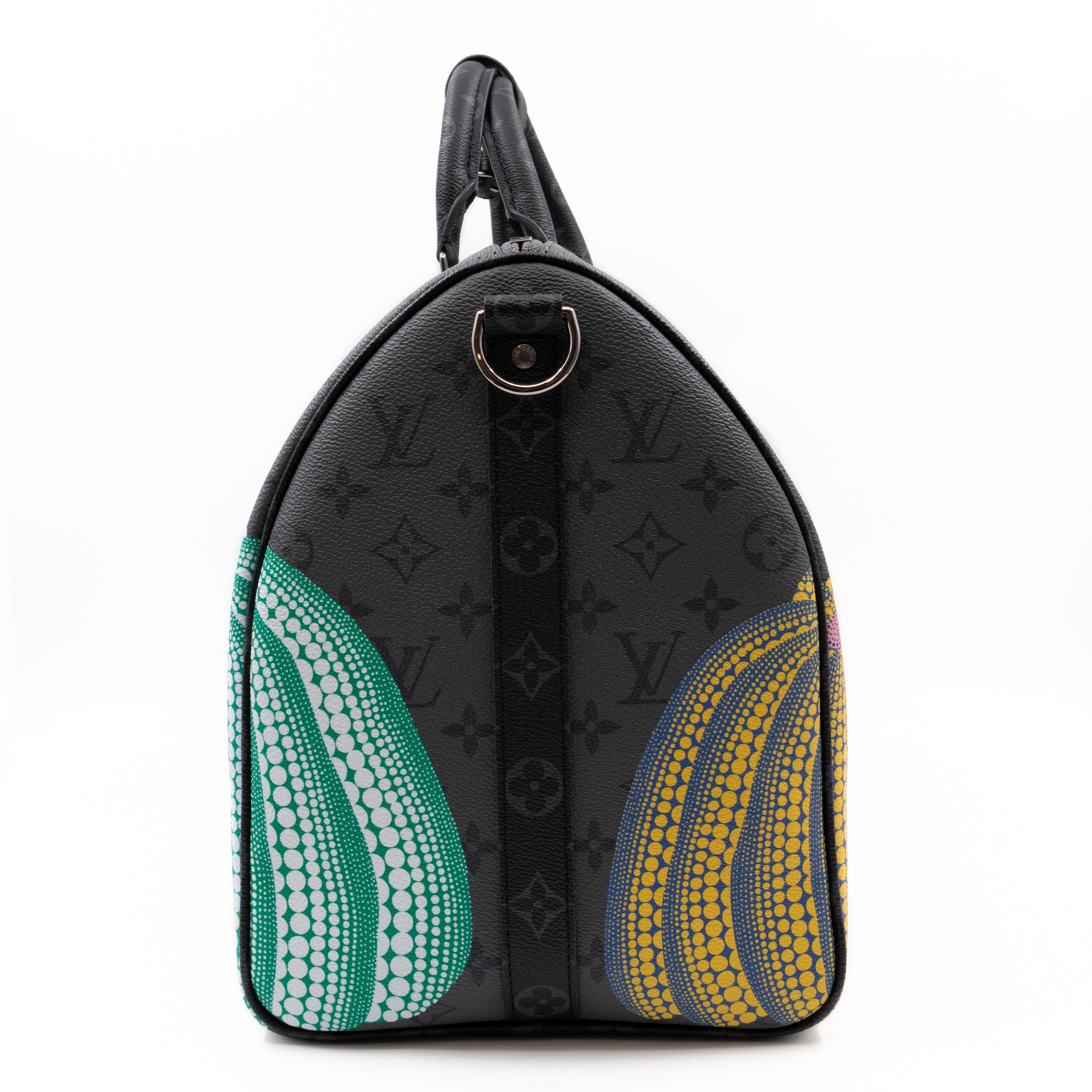Keepall 45 Bandouliere LV x YK Monogram Eclipse Reverse Pumpkin