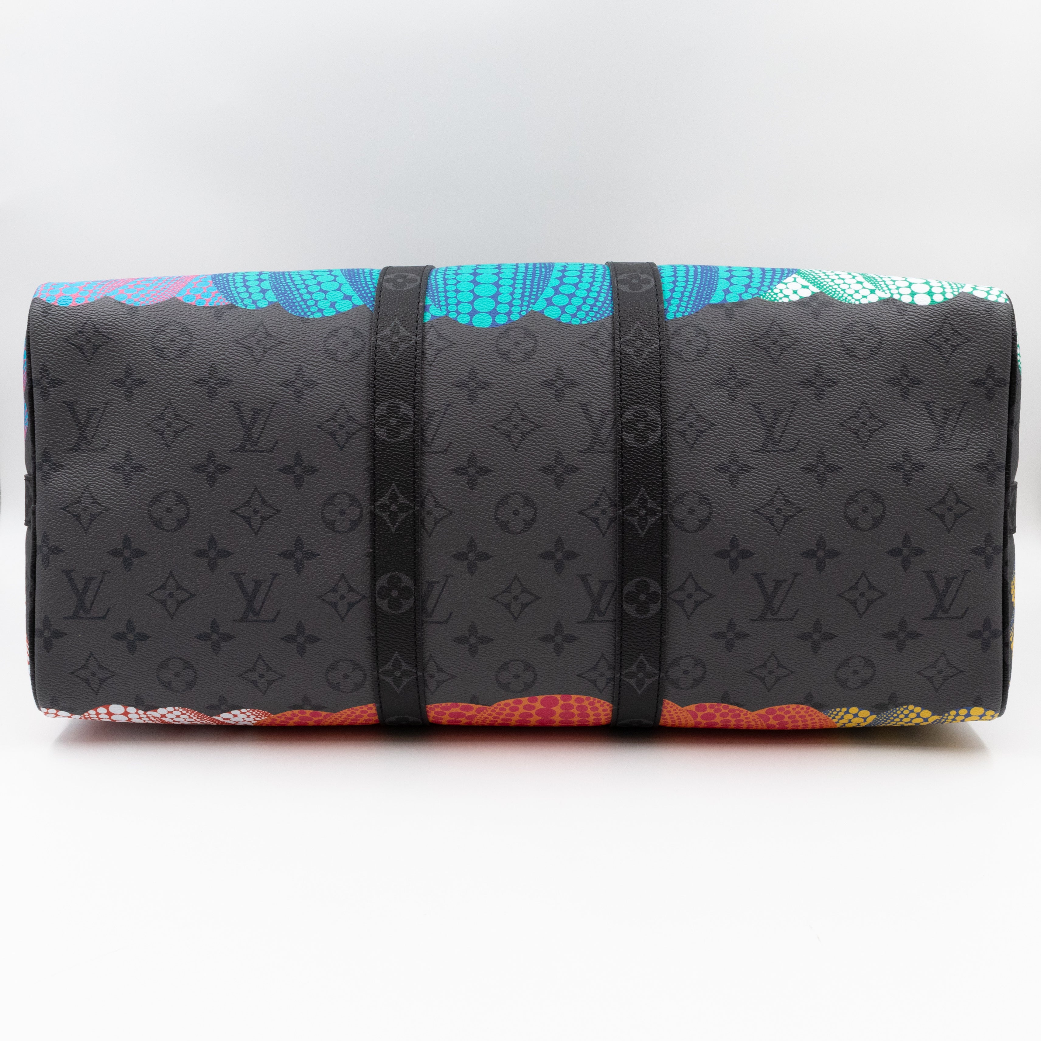 Keepall 45 Bandouliere LV x YK Monogram Eclipse Reverse Pumpkin