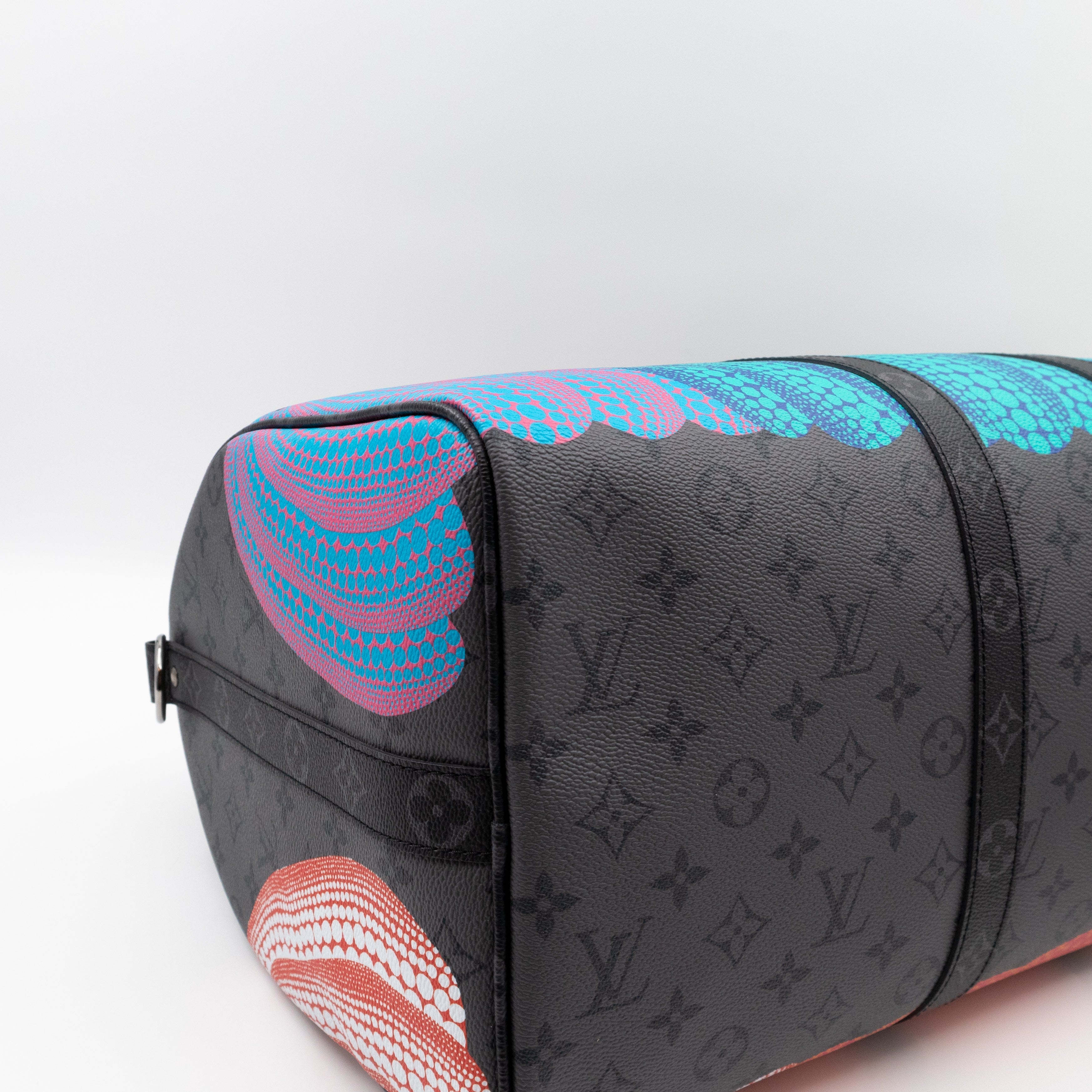 Keepall 45 Bandouliere LV x YK Monogram Eclipse Reverse Pumpkin