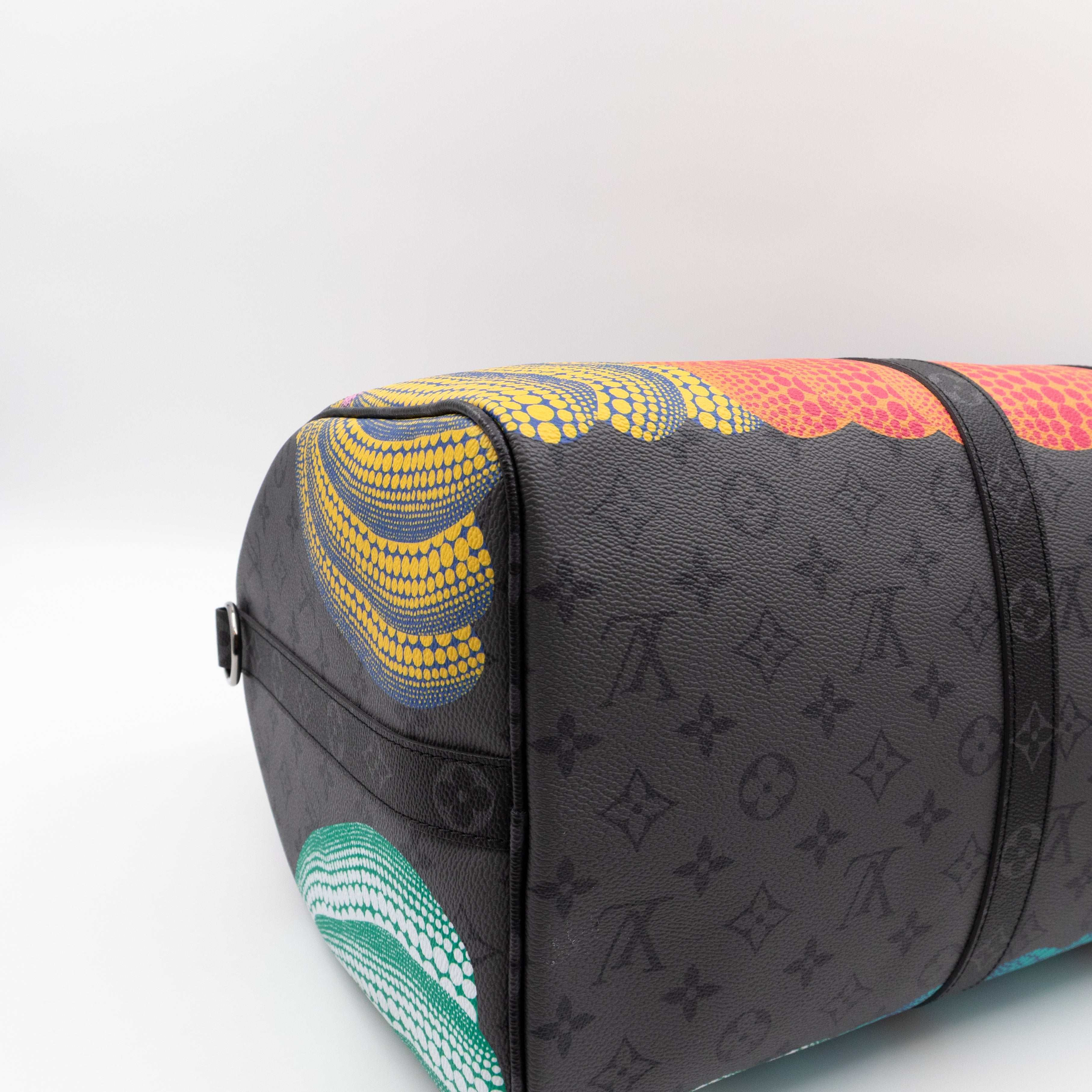 Keepall 45 Bandouliere LV x YK Monogram Eclipse Reverse Pumpkin