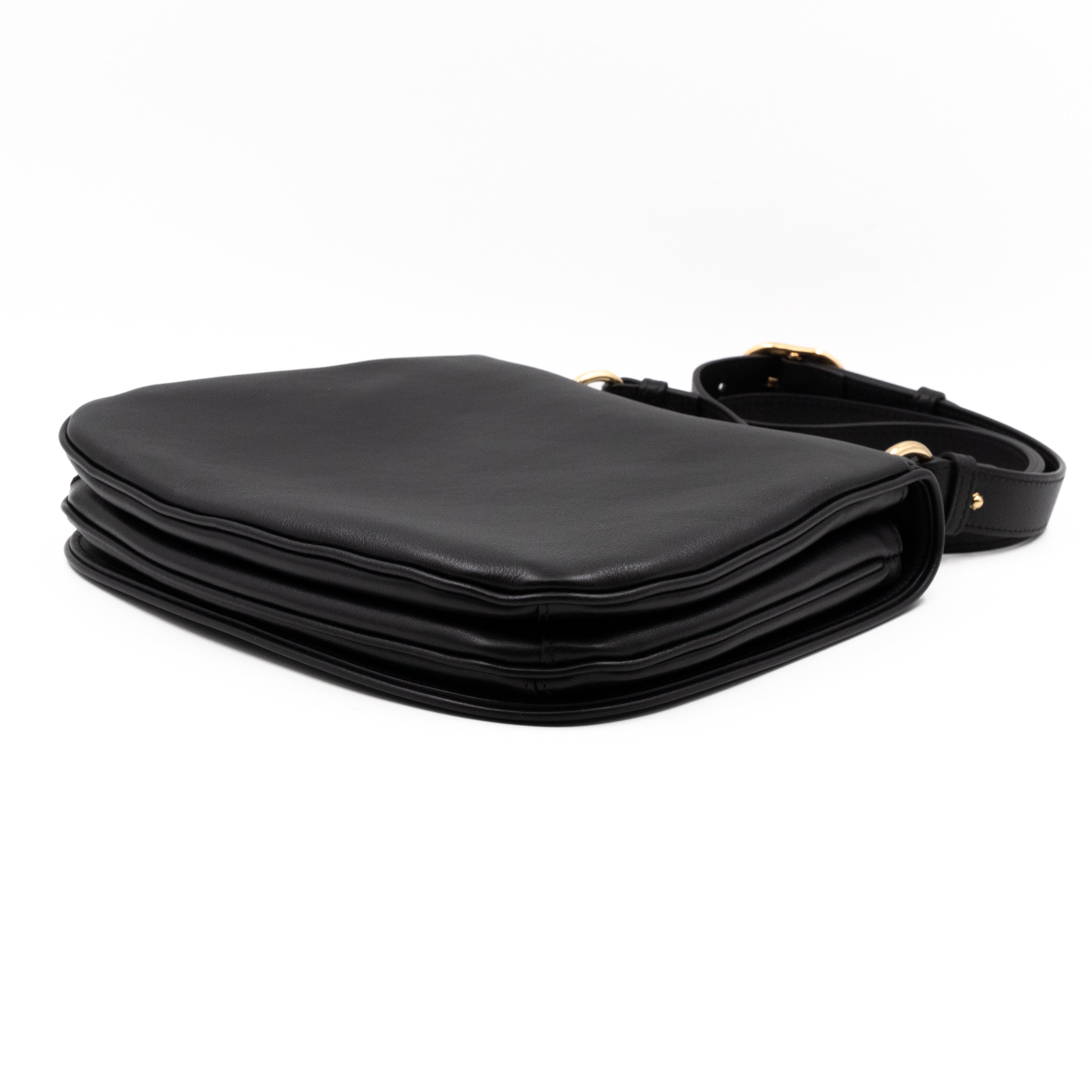 Blondie Medium Top Handle Bag Black Leather