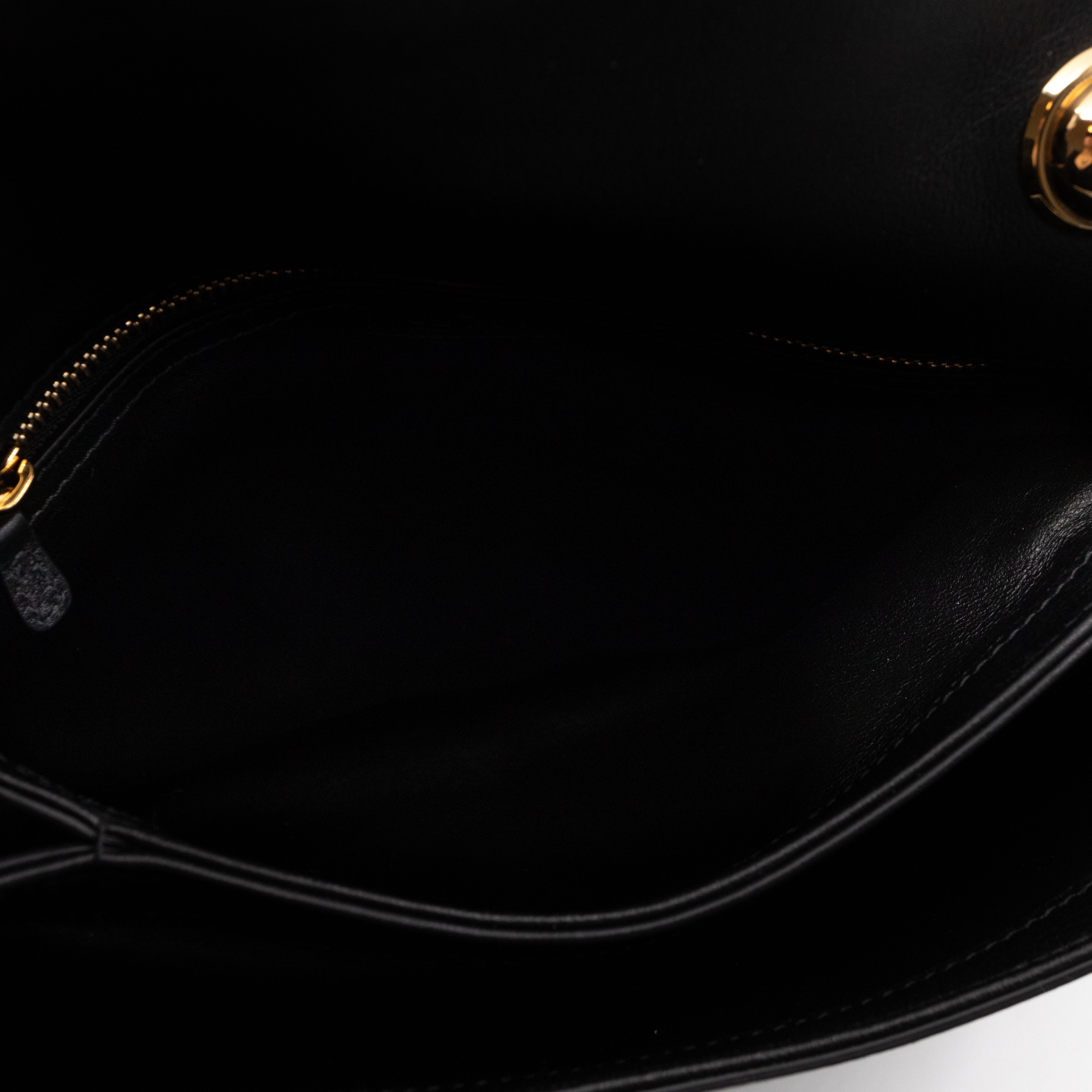 Blondie Medium Top Handle Bag Black Leather