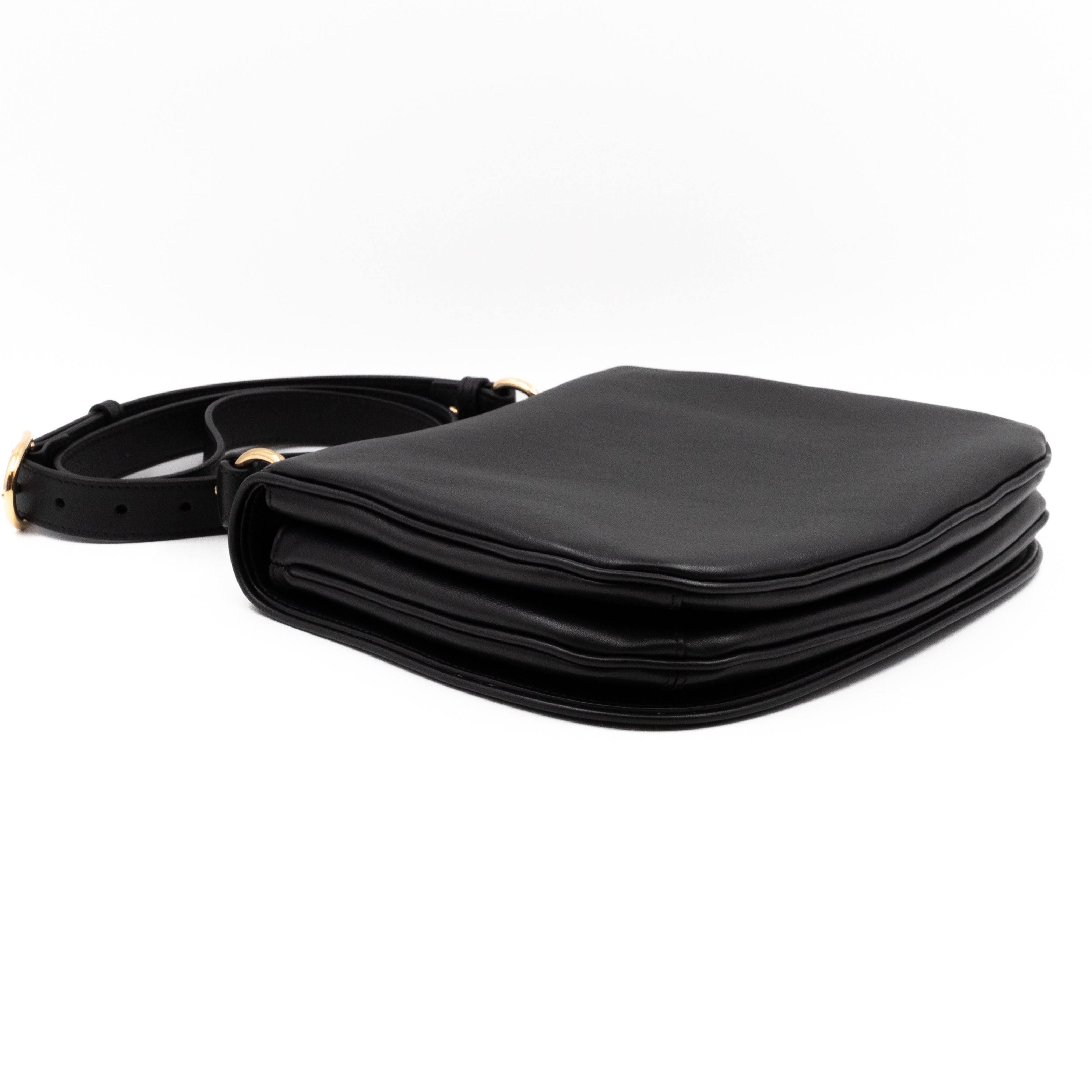 Blondie Medium Top Handle Bag Black Leather