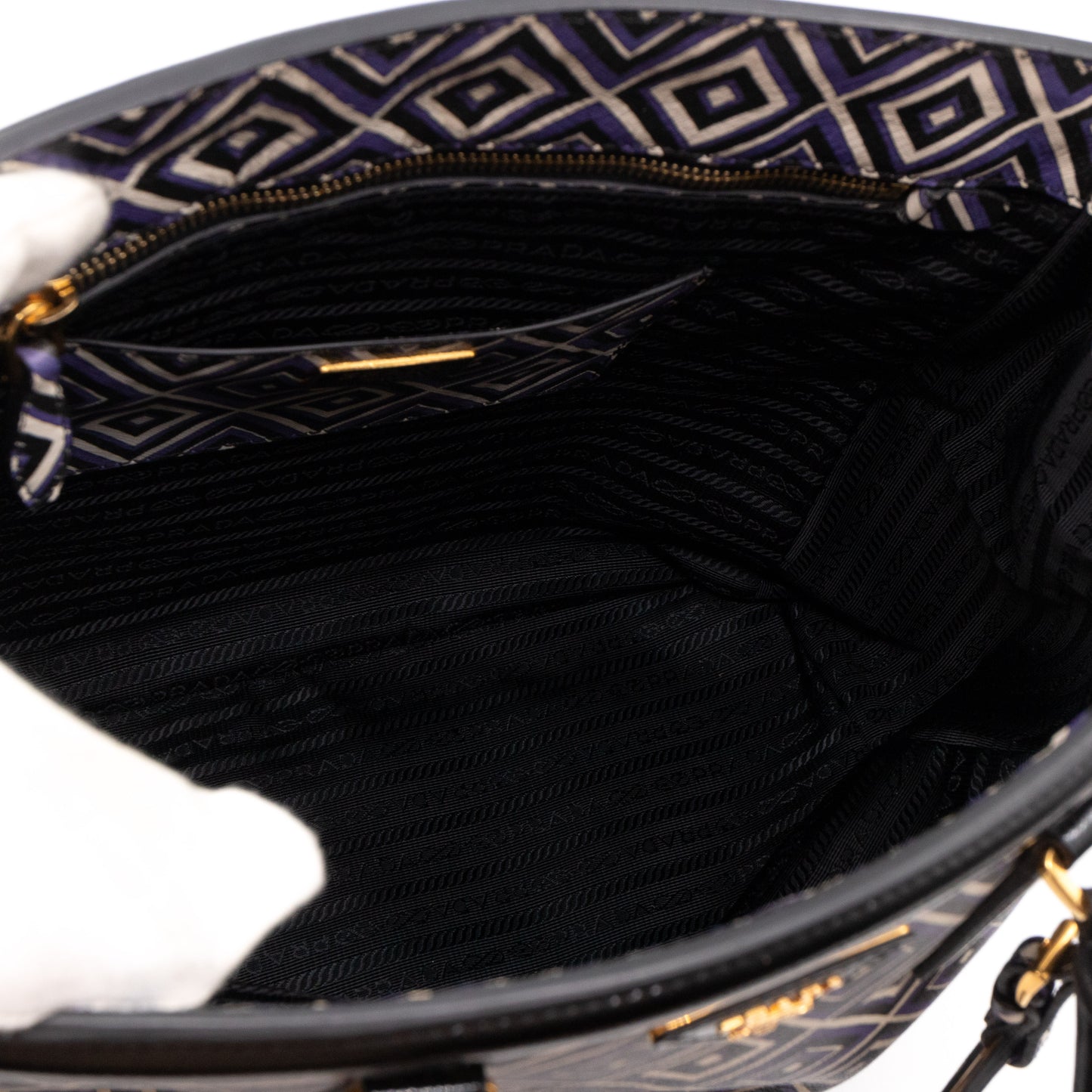 Tote Bag Diamond Print Leather