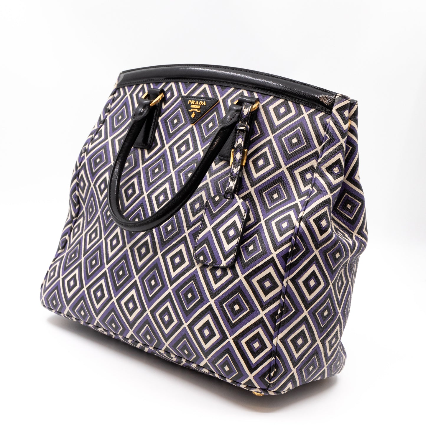 Tote Bag Diamond Print Leather