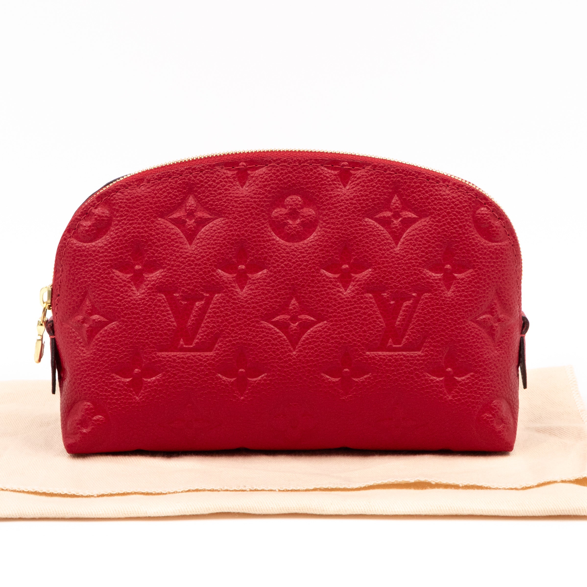 Cosmetic Pouch PM Monogram Empreinte Scarlet