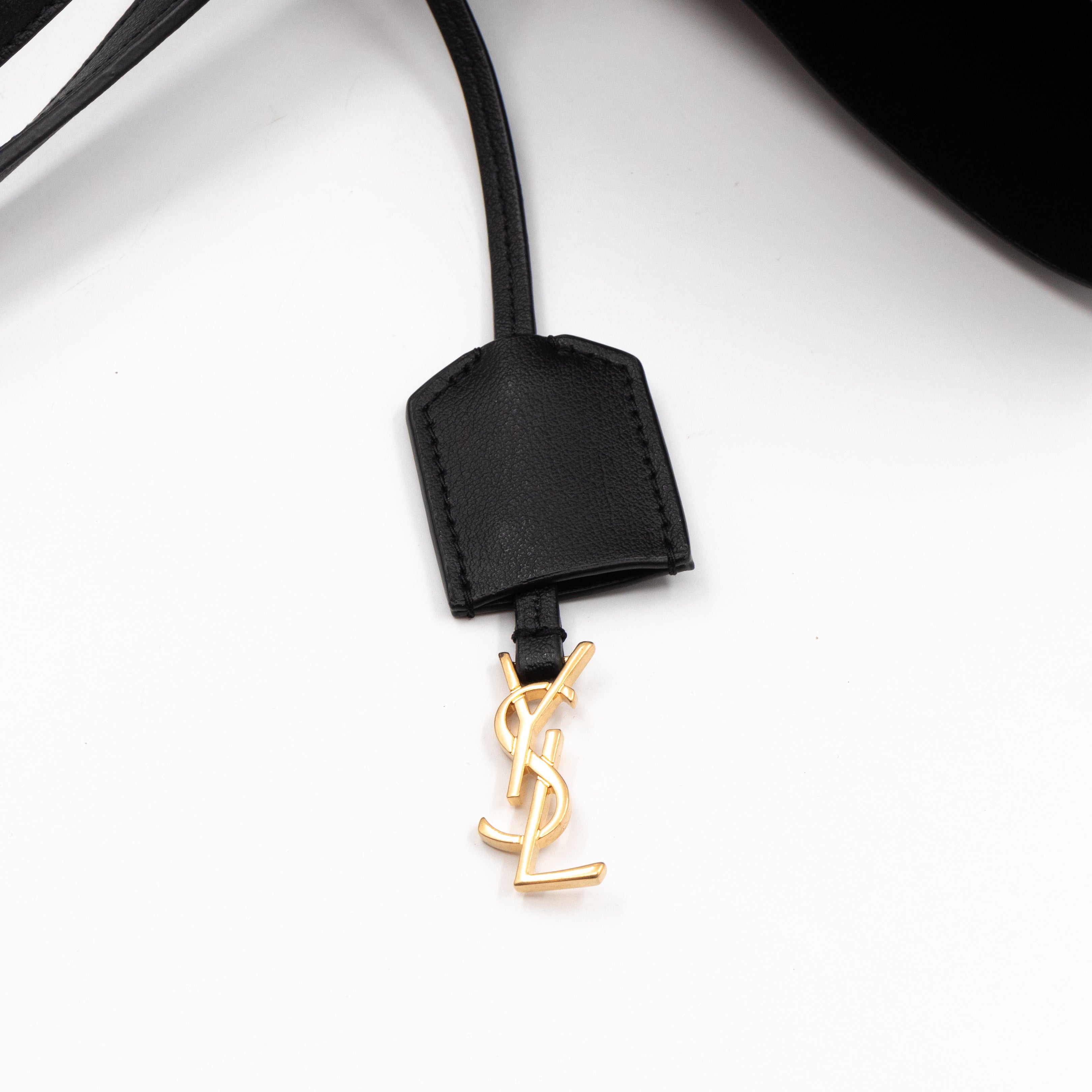 Shopping Tote Bag Black Leather