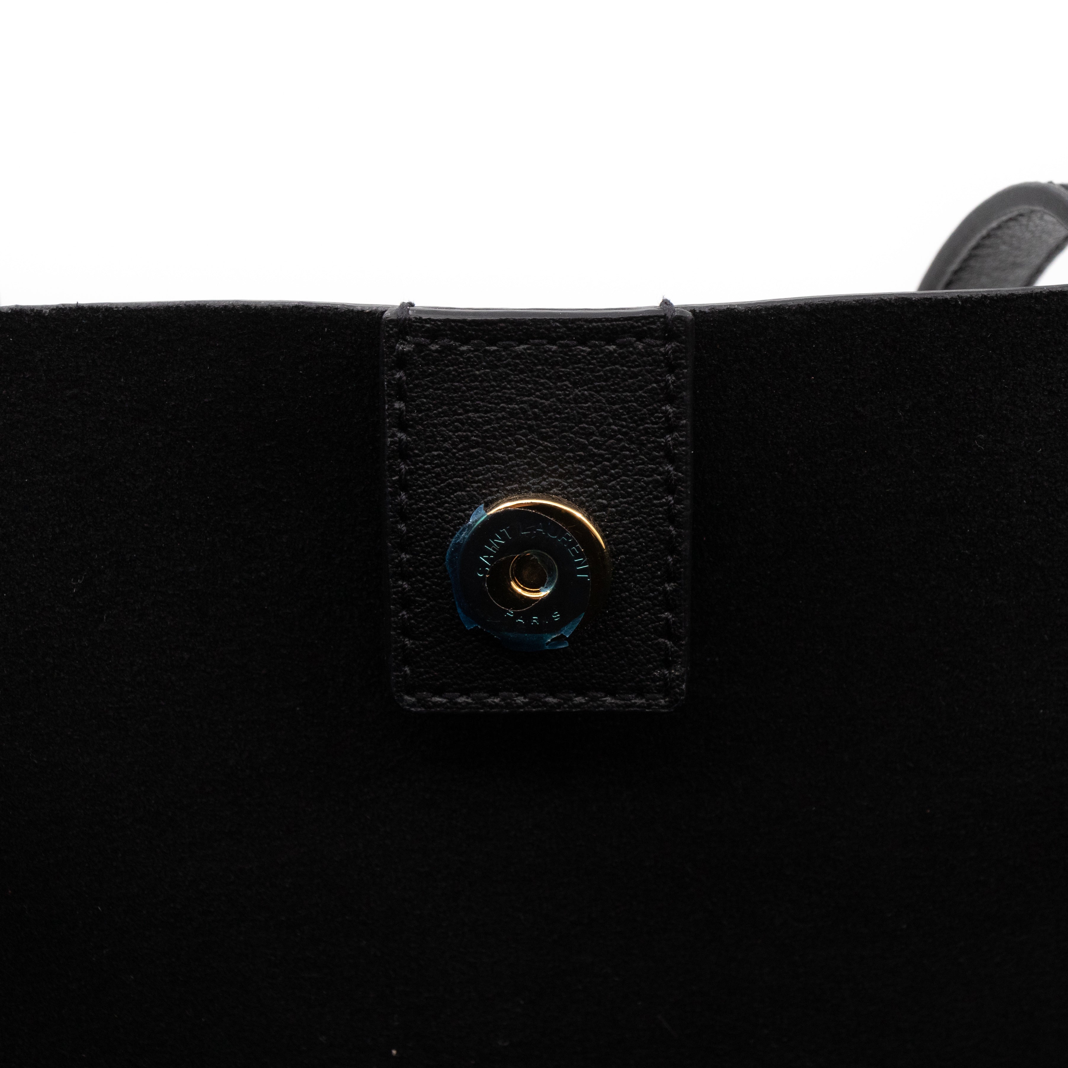 Shopping Tote Bag Black Leather