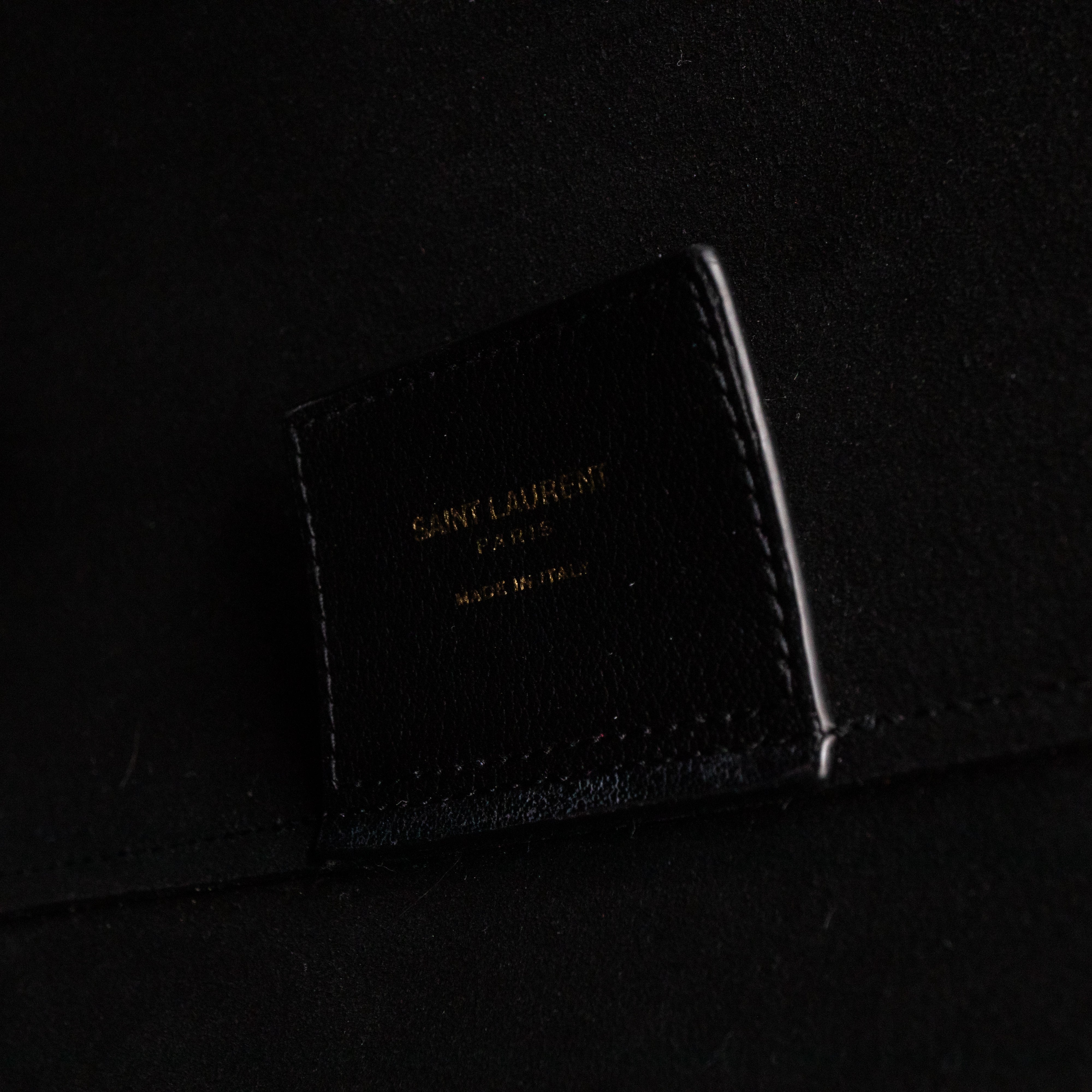 Shopping Tote Bag Black Leather