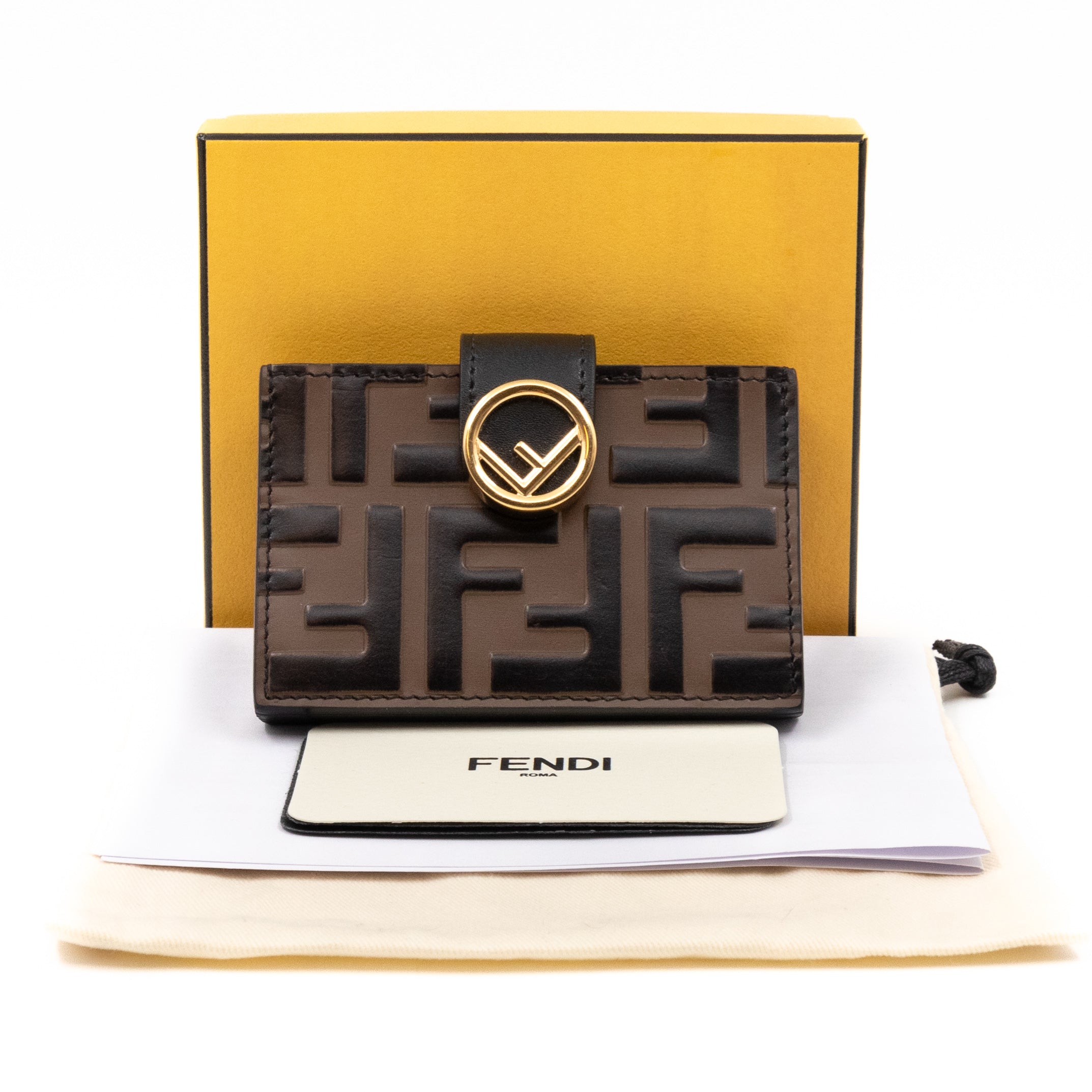 Expandable Card Holder FF Brown Leather