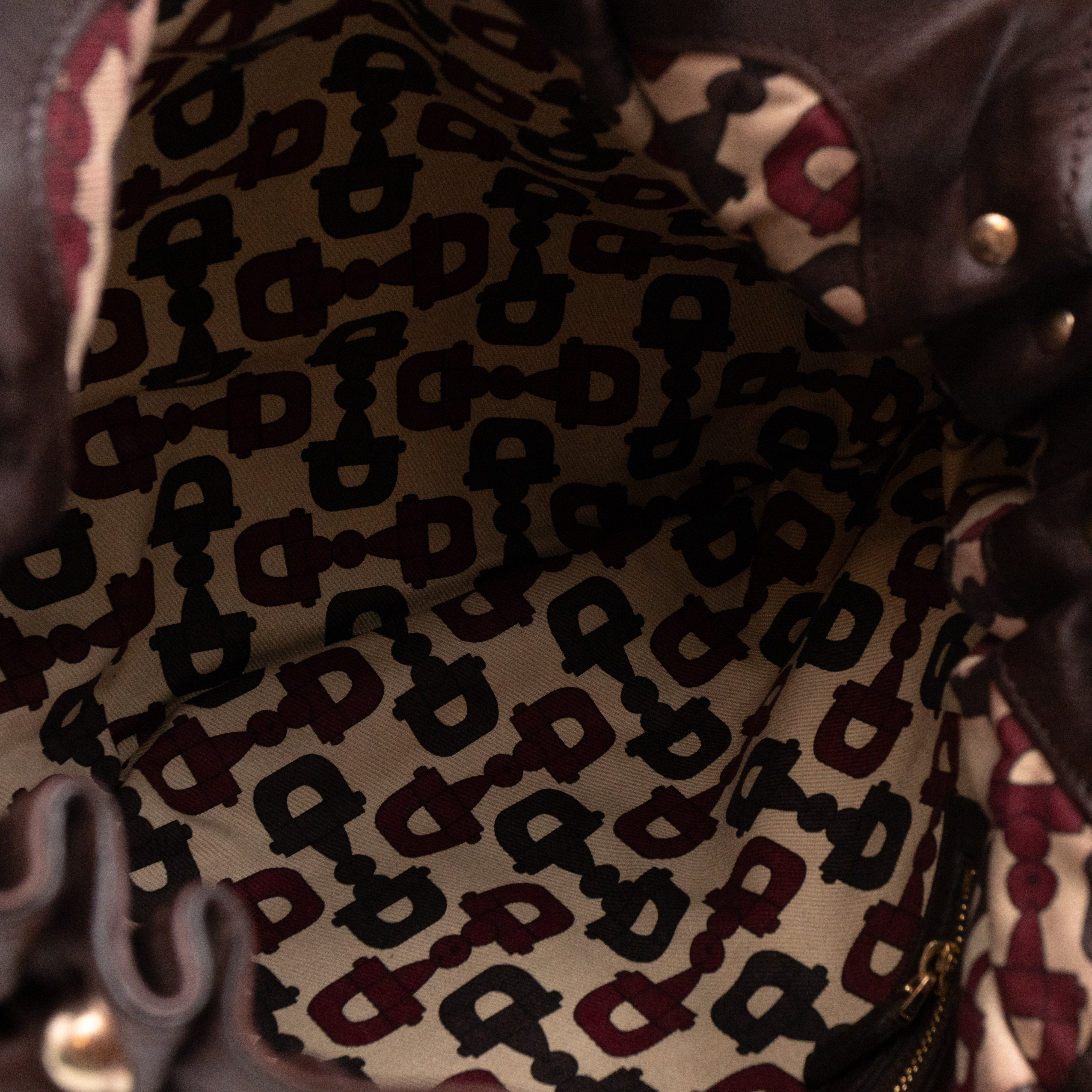 Studded Pelham Hobo Guccissima Leather Brown