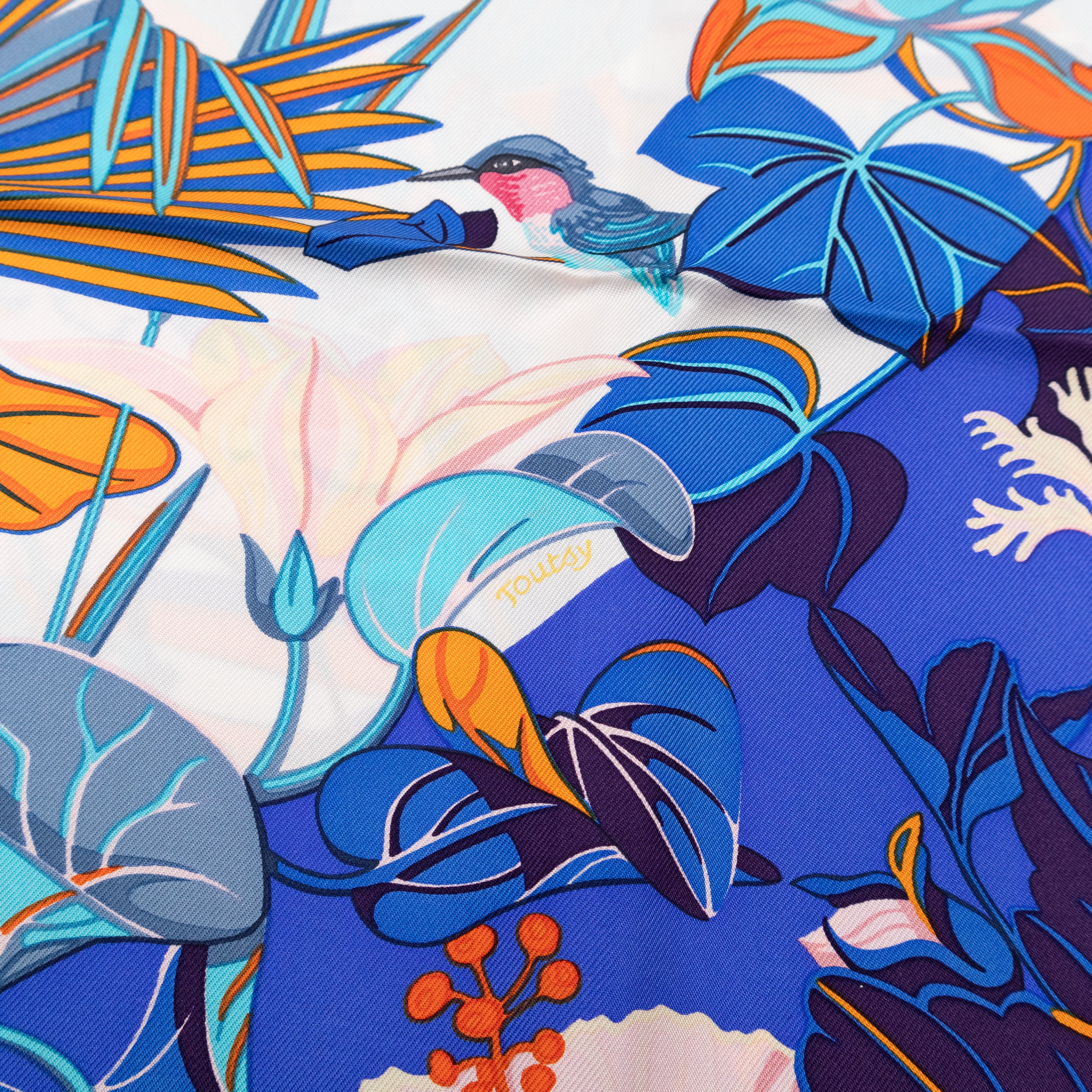Silk Scarf 90 Flamingo Party