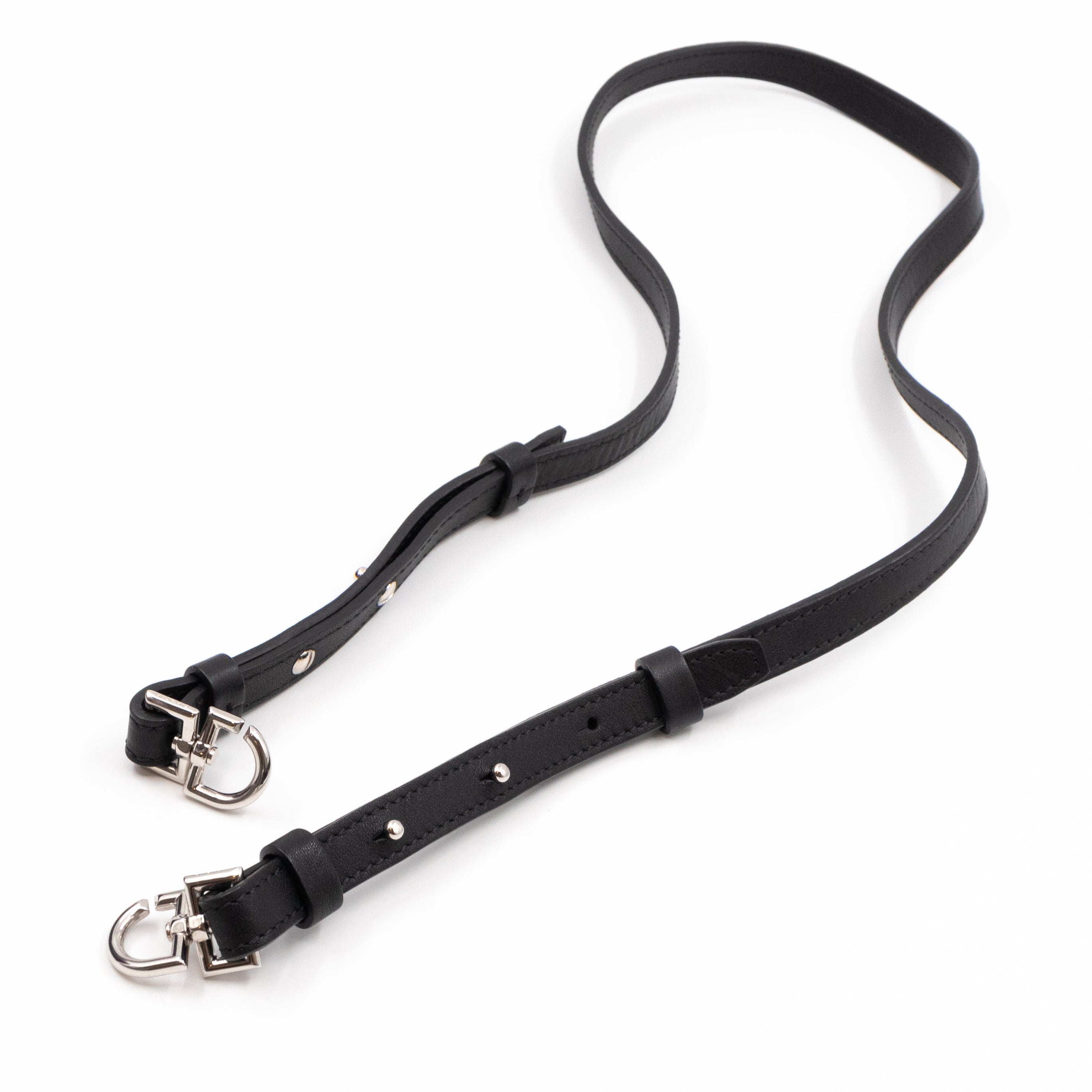 Shark Medium Bag Black Leather Red Frame