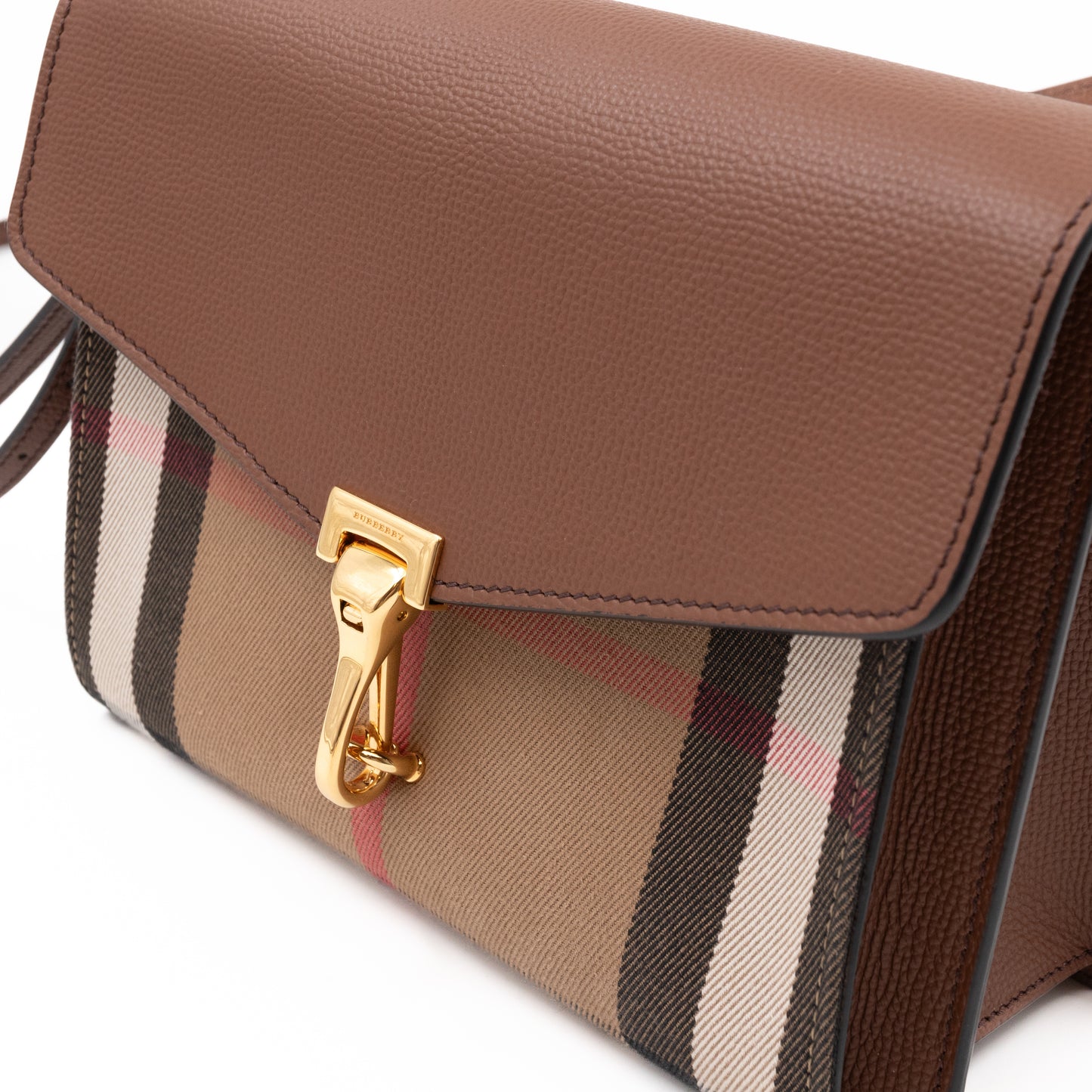 Macken Crossbody Bag House Check & Brown Leather