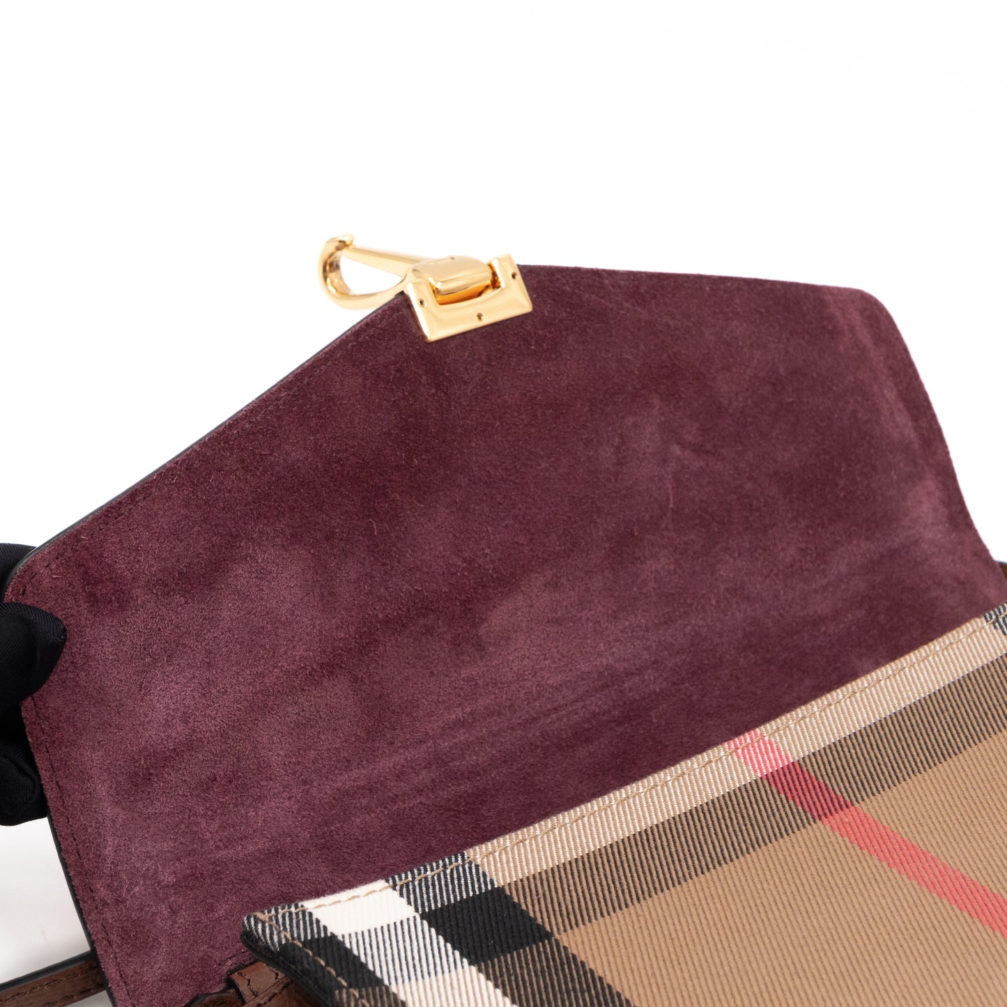 Macken Crossbody Bag House Check & Brown Leather