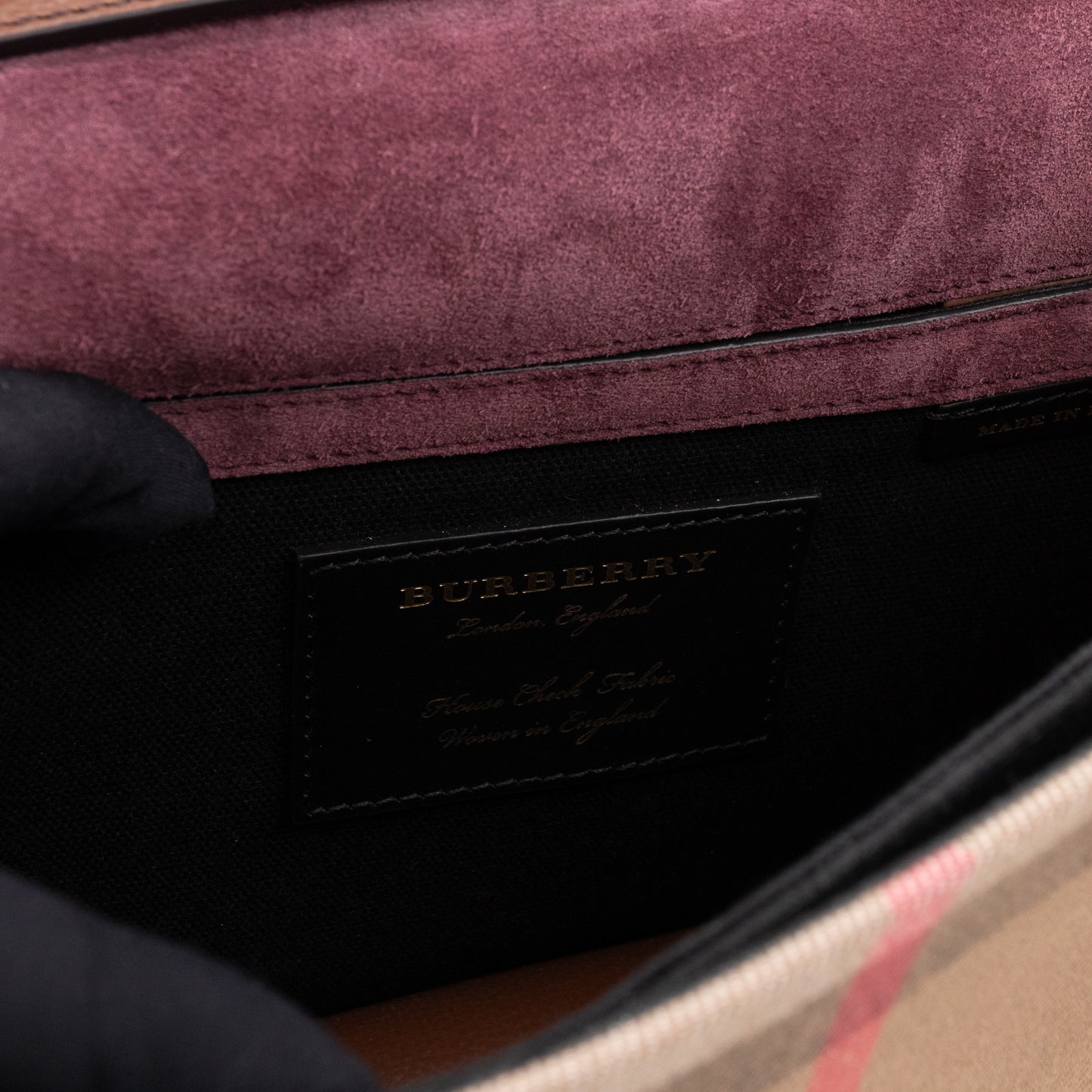 Macken Crossbody Bag House Check & Brown Leather