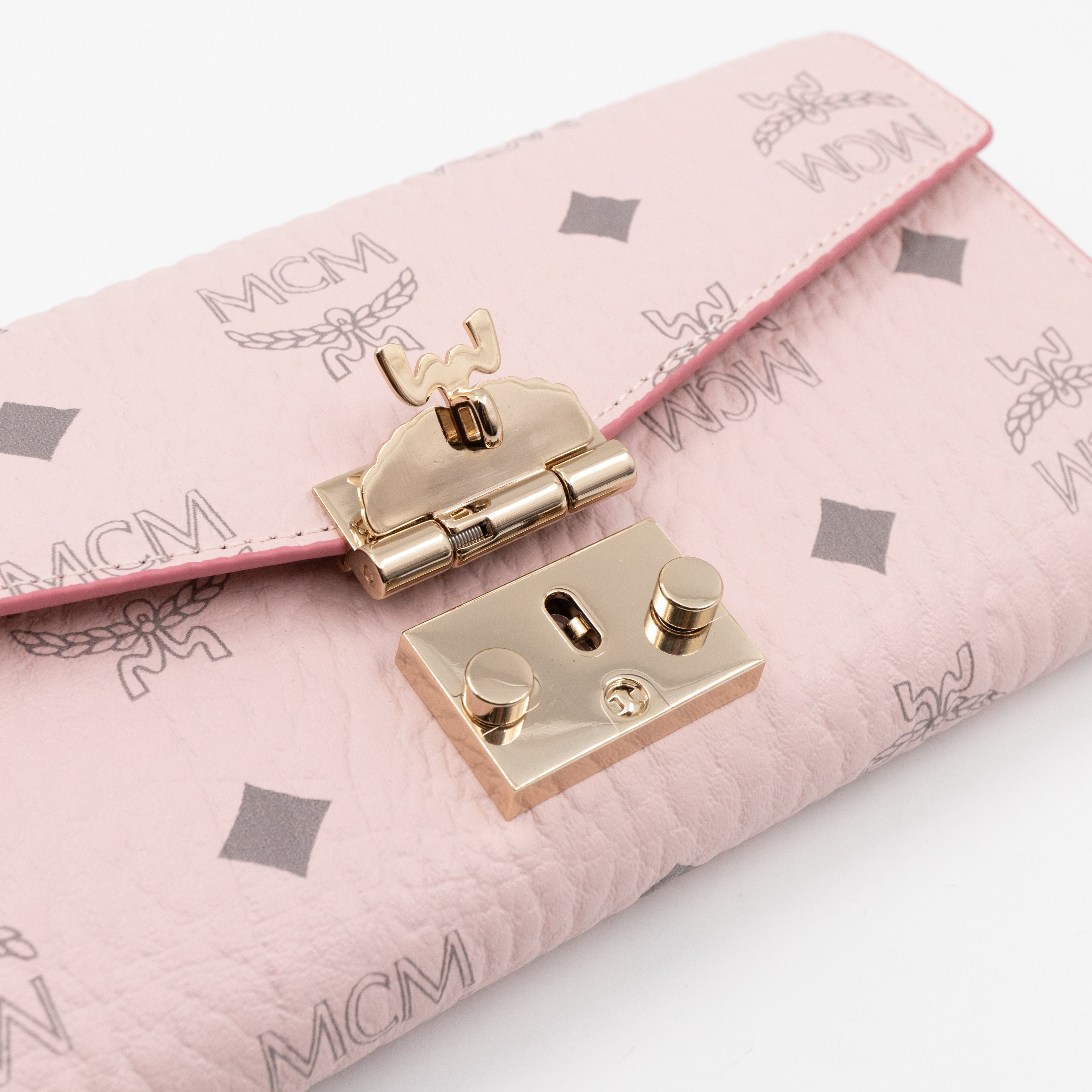 Tracy Chain Wallet Monogram Pink Leather