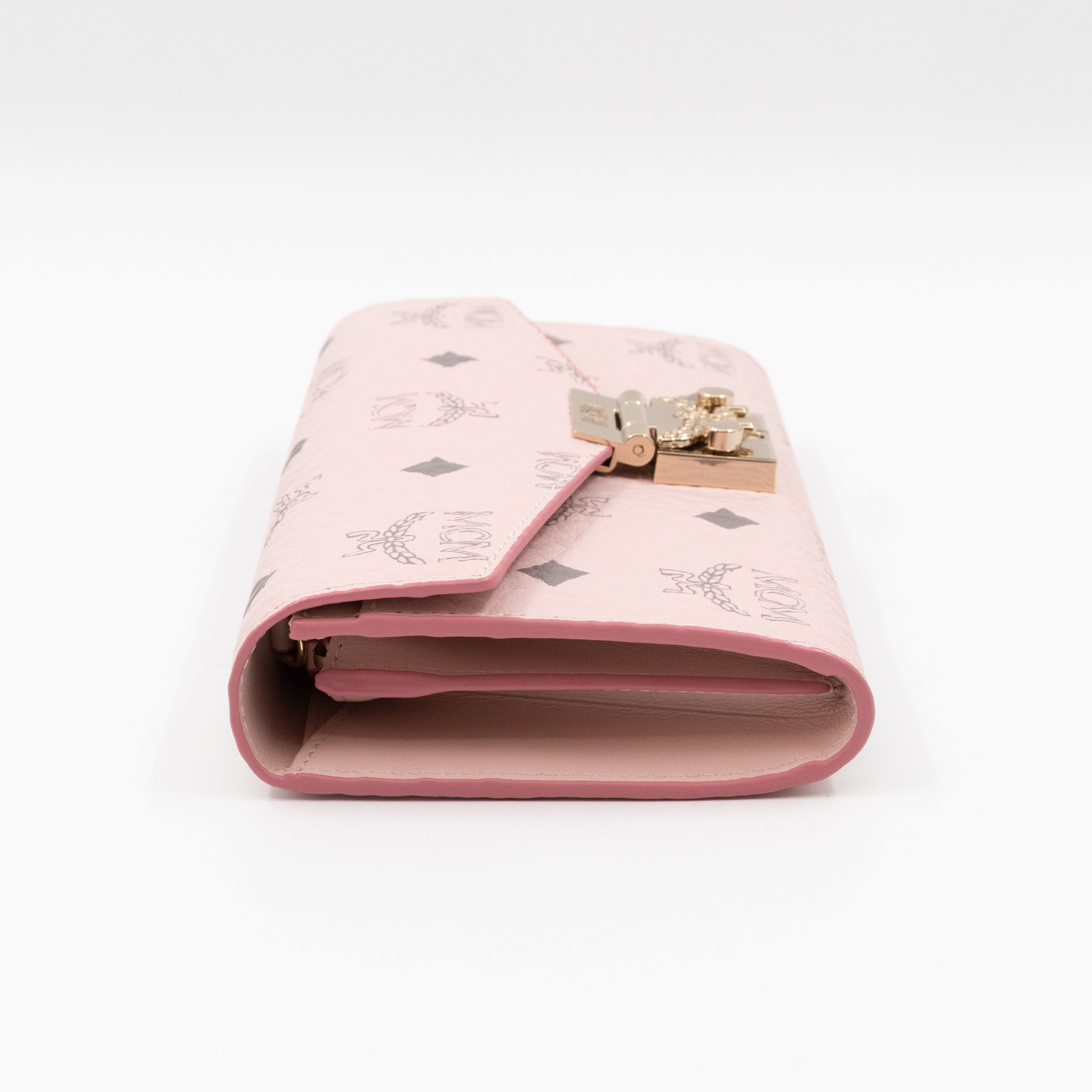 Tracy Chain Wallet Monogram Pink Leather