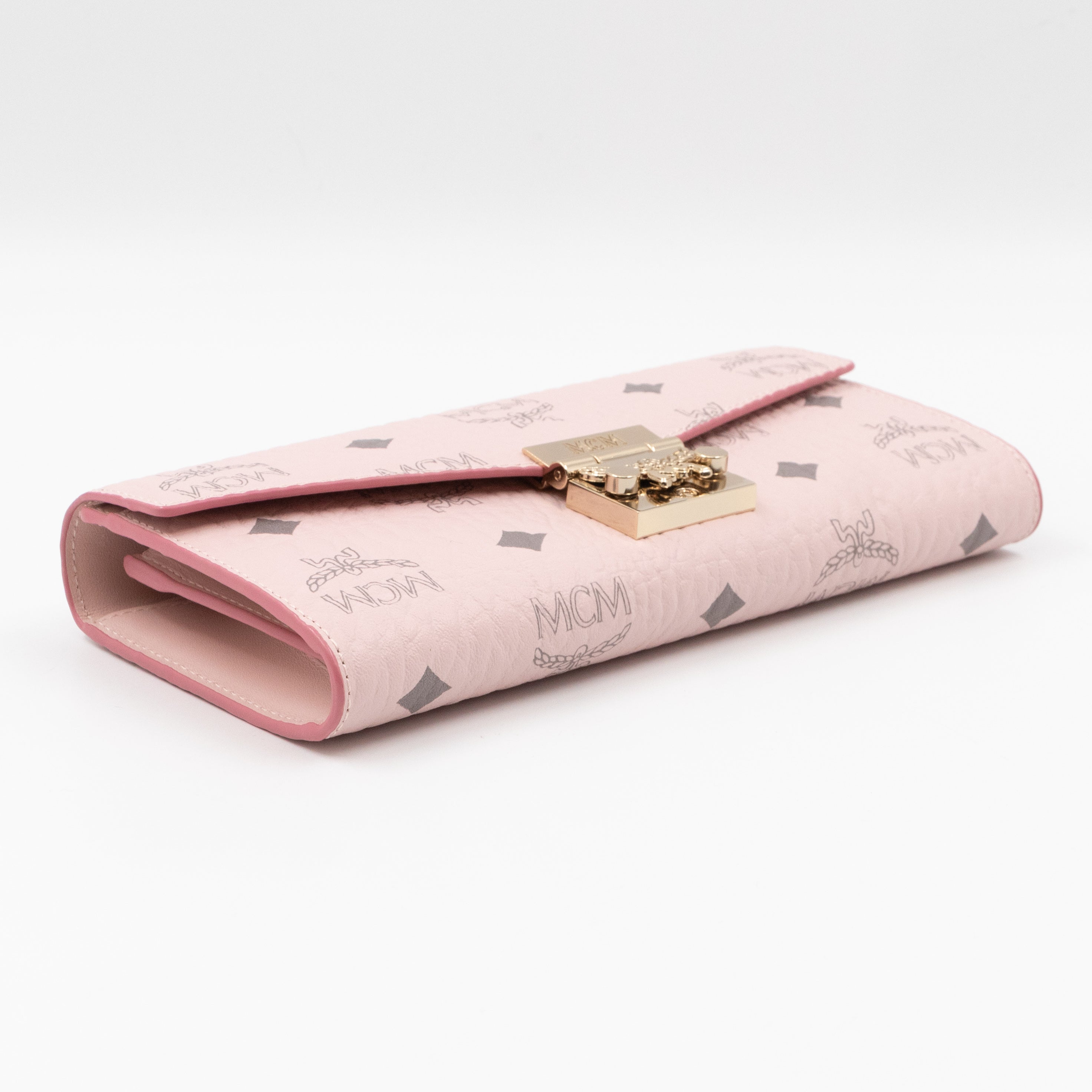 Tracy Chain Wallet Monogram Pink Leather