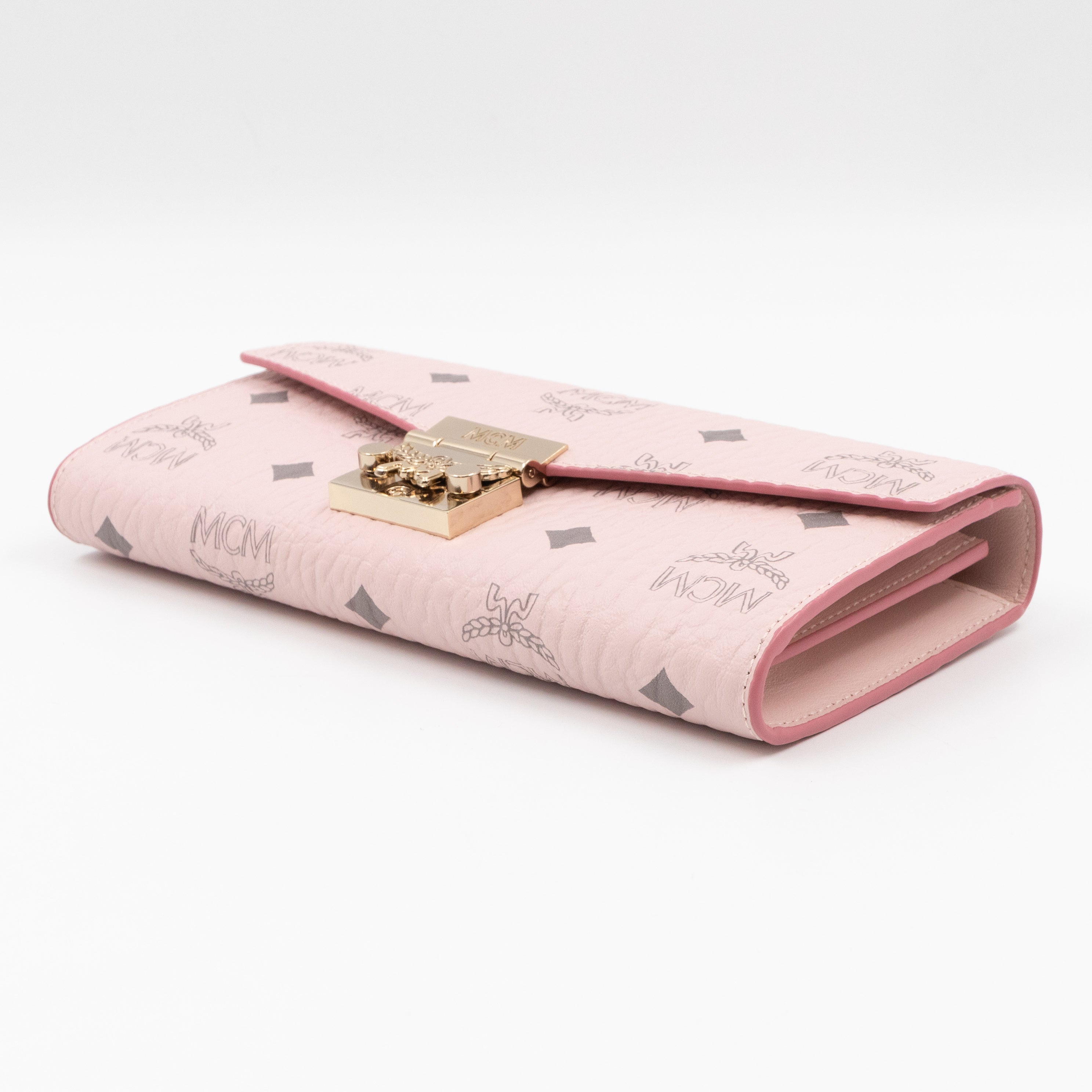 Tracy Chain Wallet Monogram Pink Leather