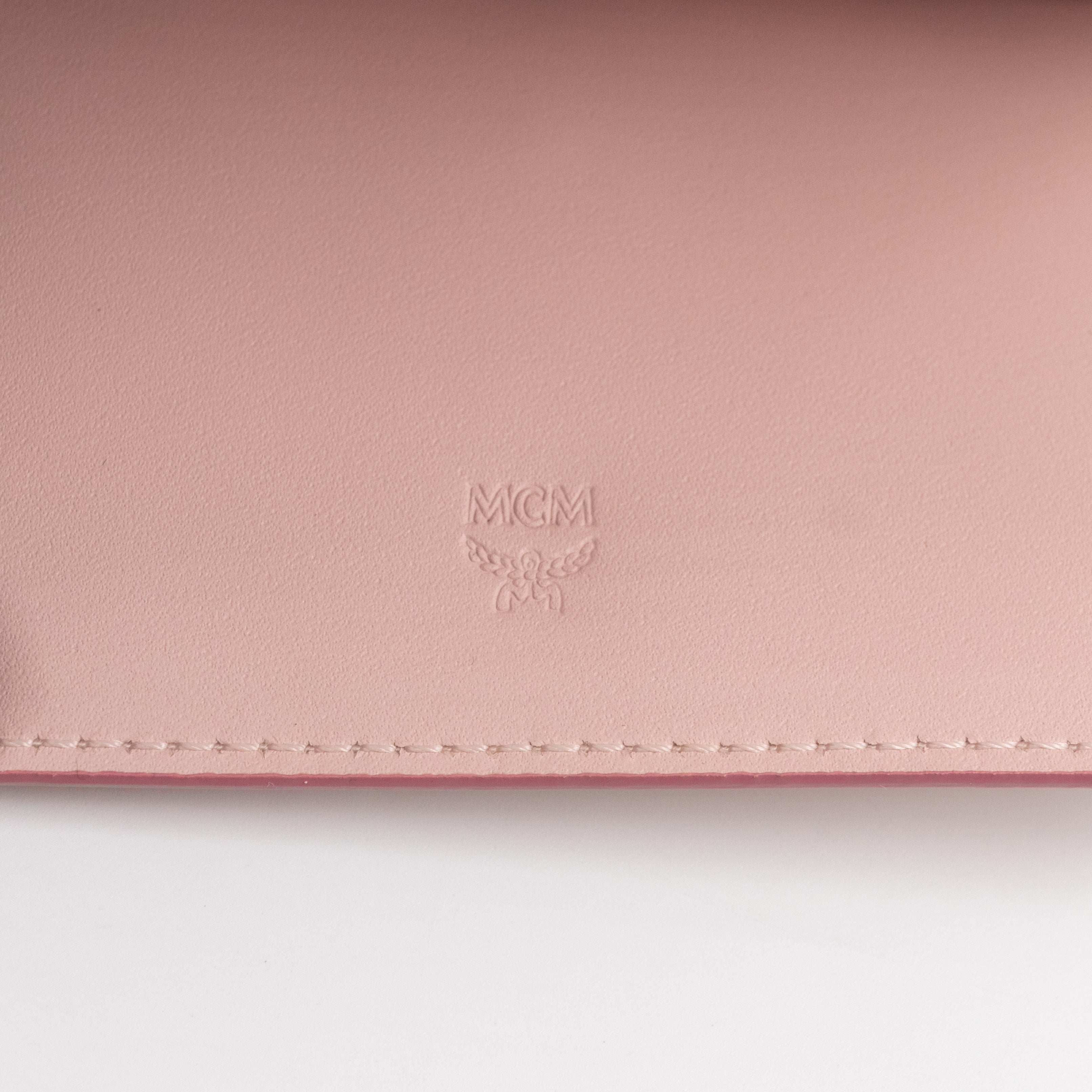 Mini Tracy Zip Card Case Monogram Pink Leather
