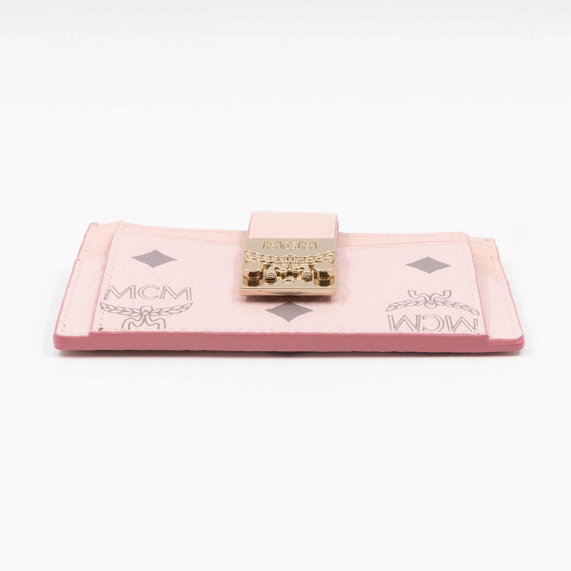 Mini Tracy Zip Card Case Monogram Pink Leather