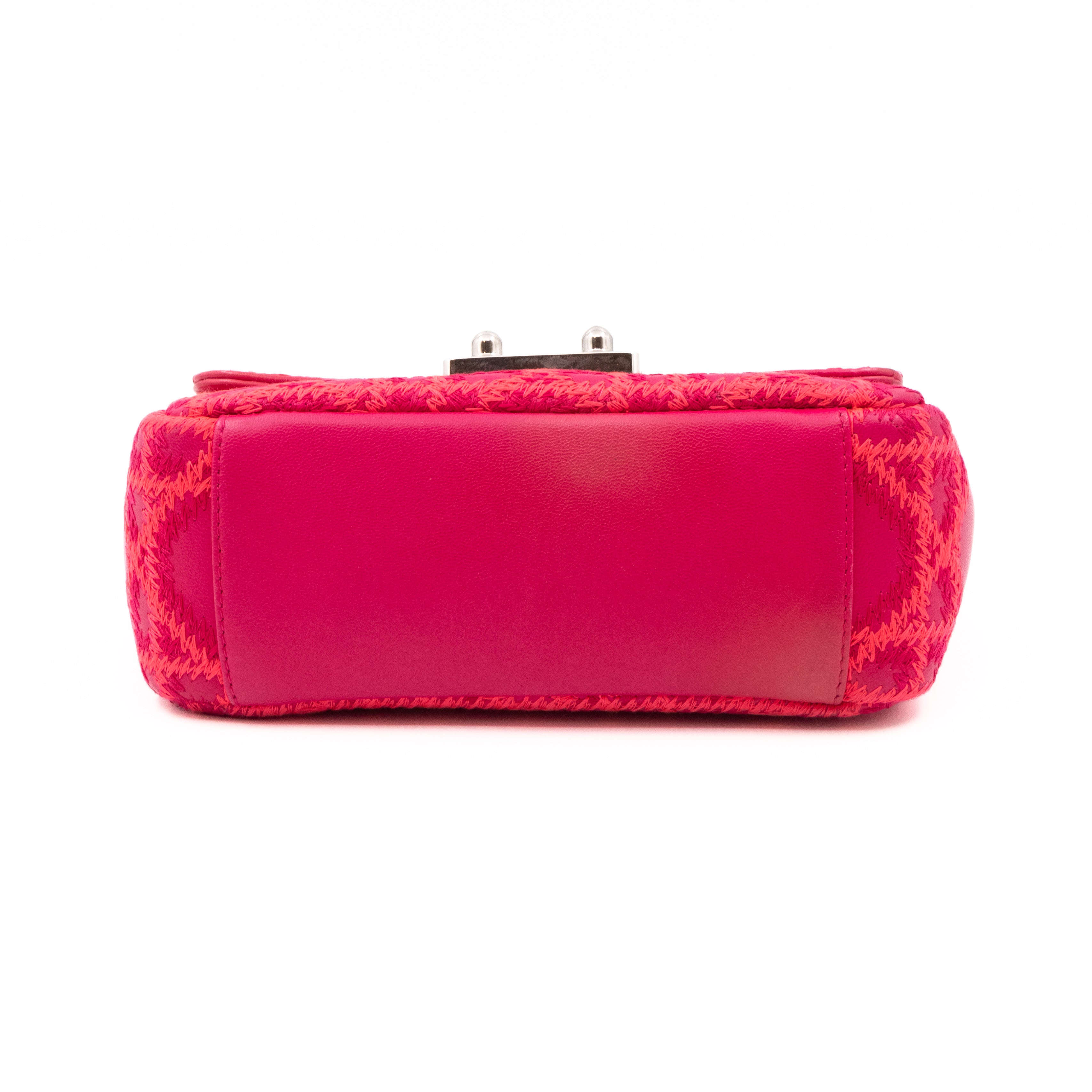 Miss Dior Small Embroidered Pink Leather