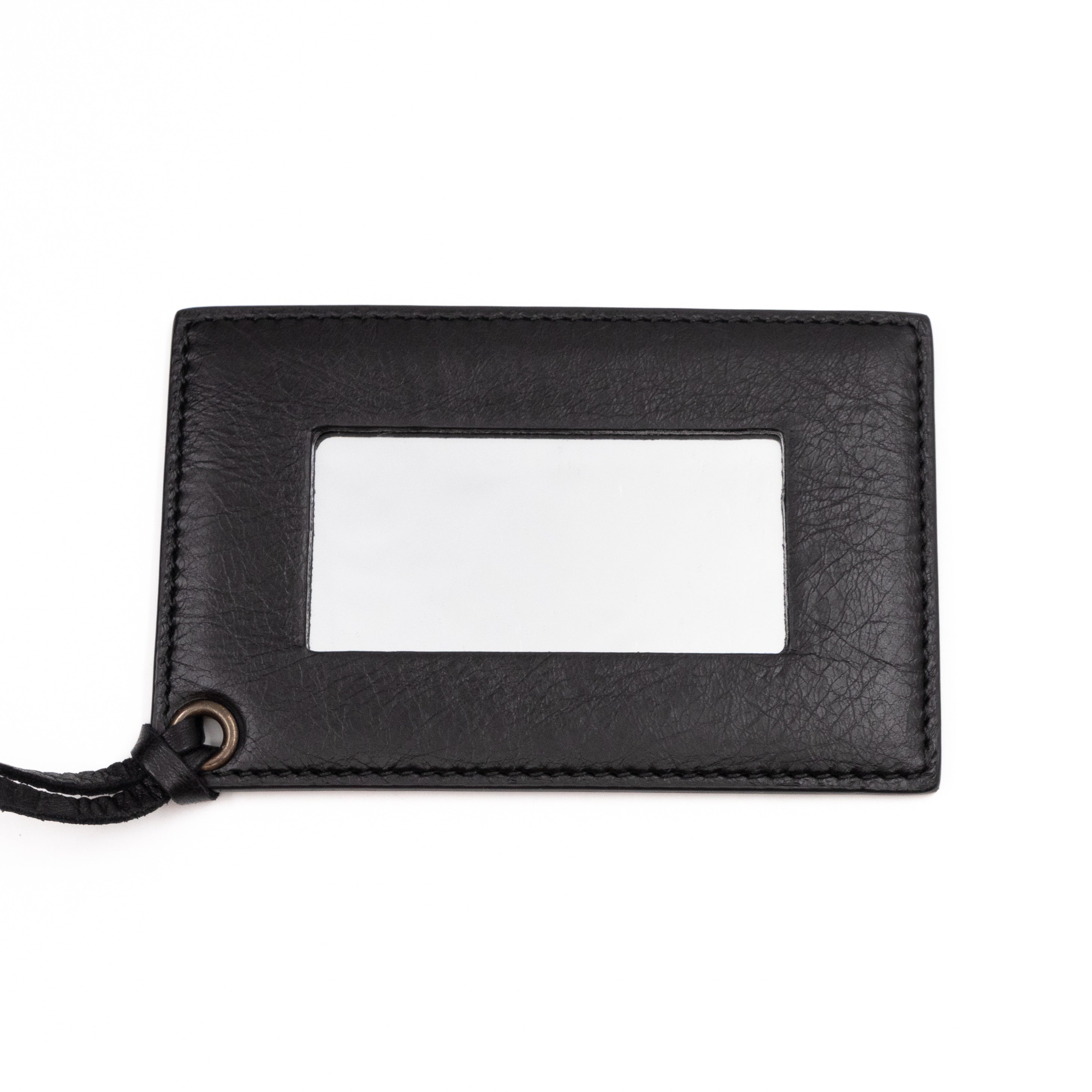 Classic City AJ Bag Logo Strap Black Leather