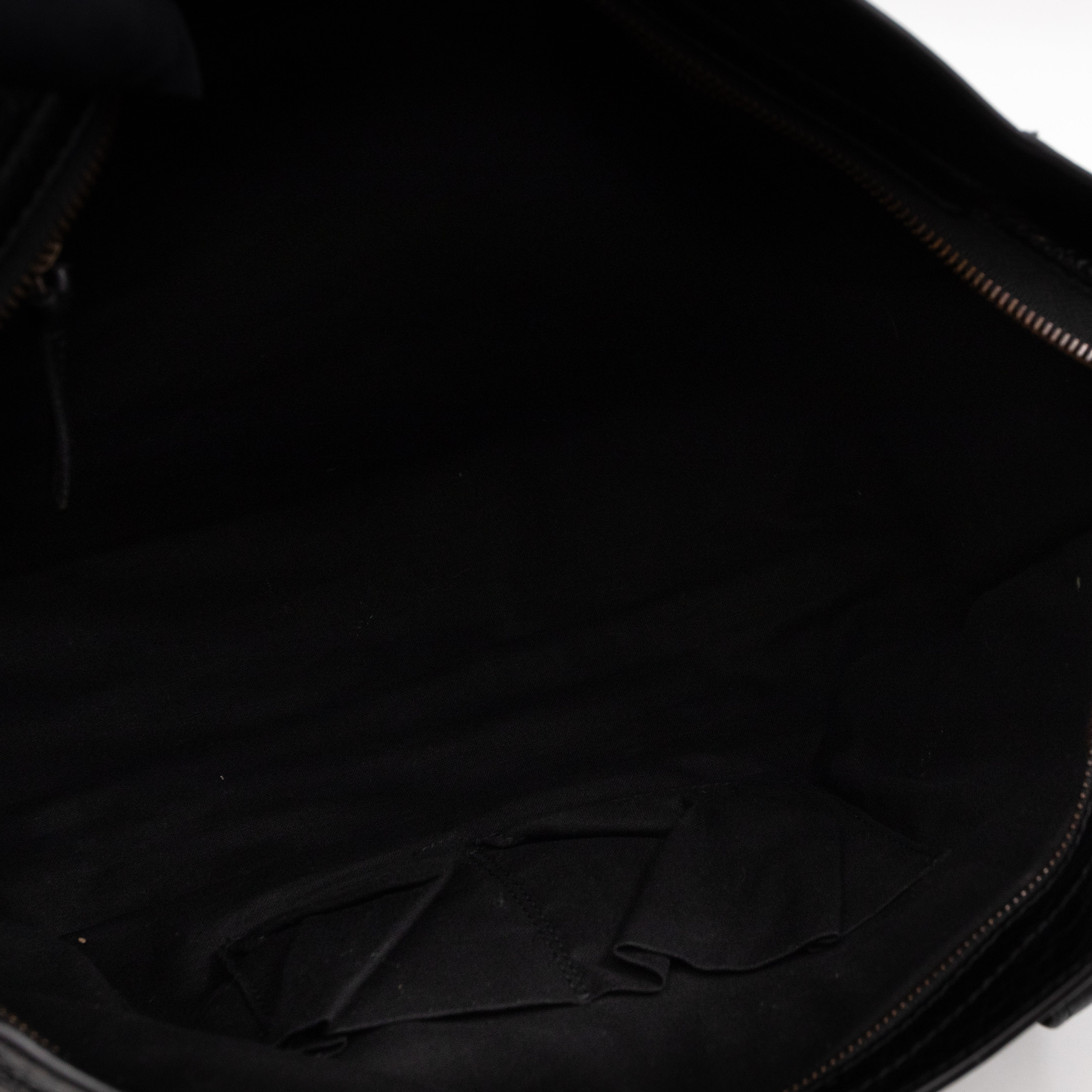 Classic City AJ Bag Logo Strap Black Leather