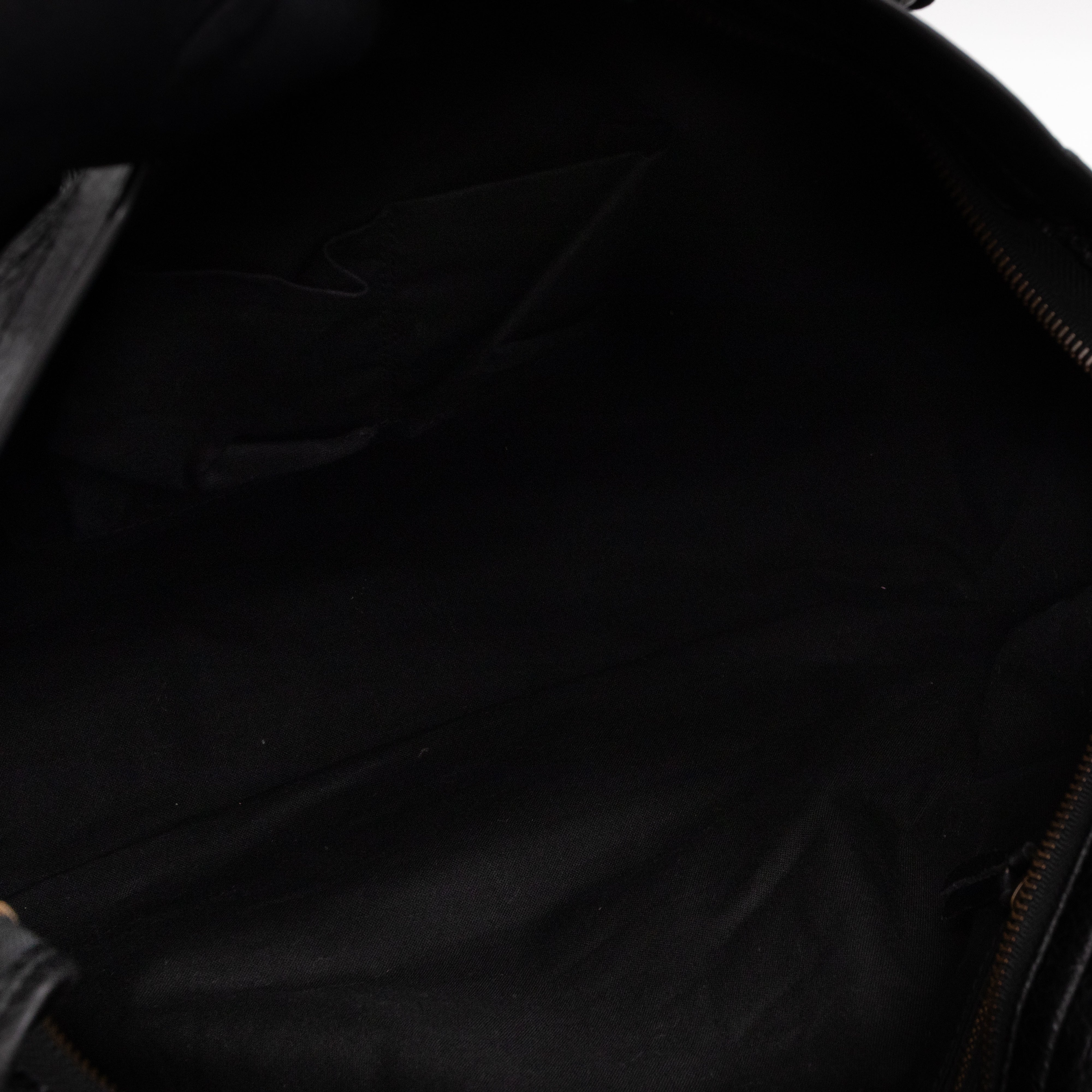 Classic City AJ Bag Logo Strap Black Leather