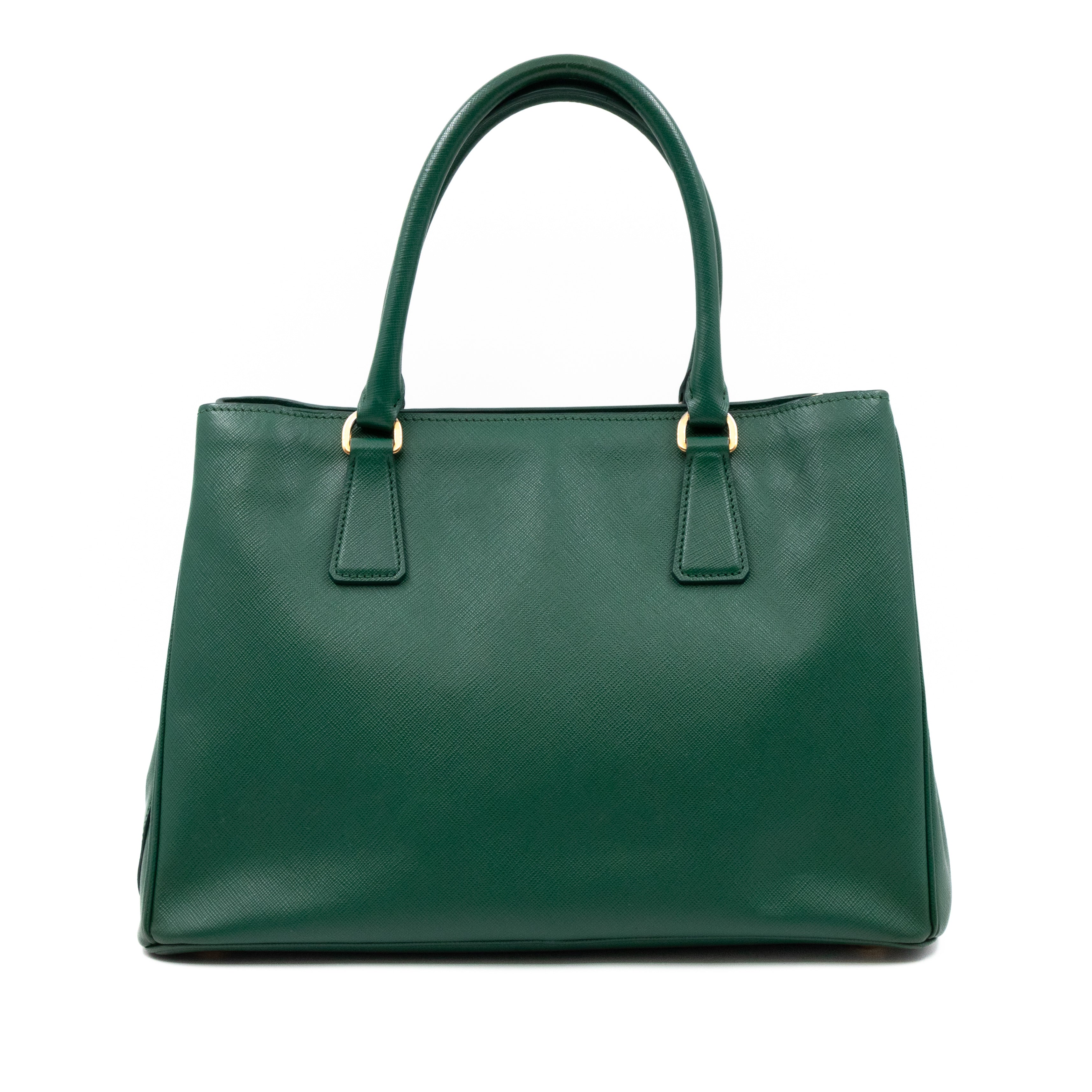 Galleria Medium Single Zip Green Saffiano