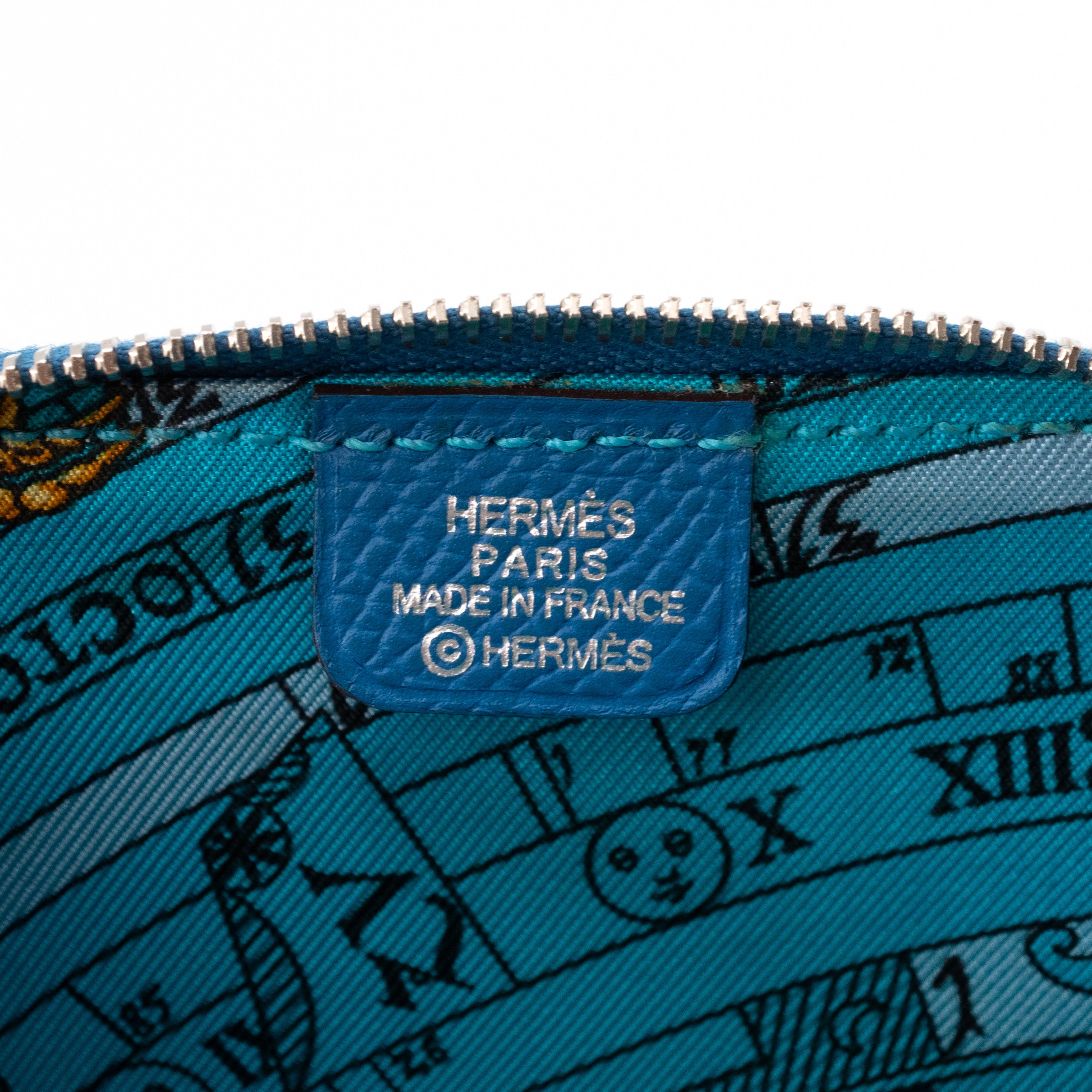Silk'in Change Purse Blue Leather