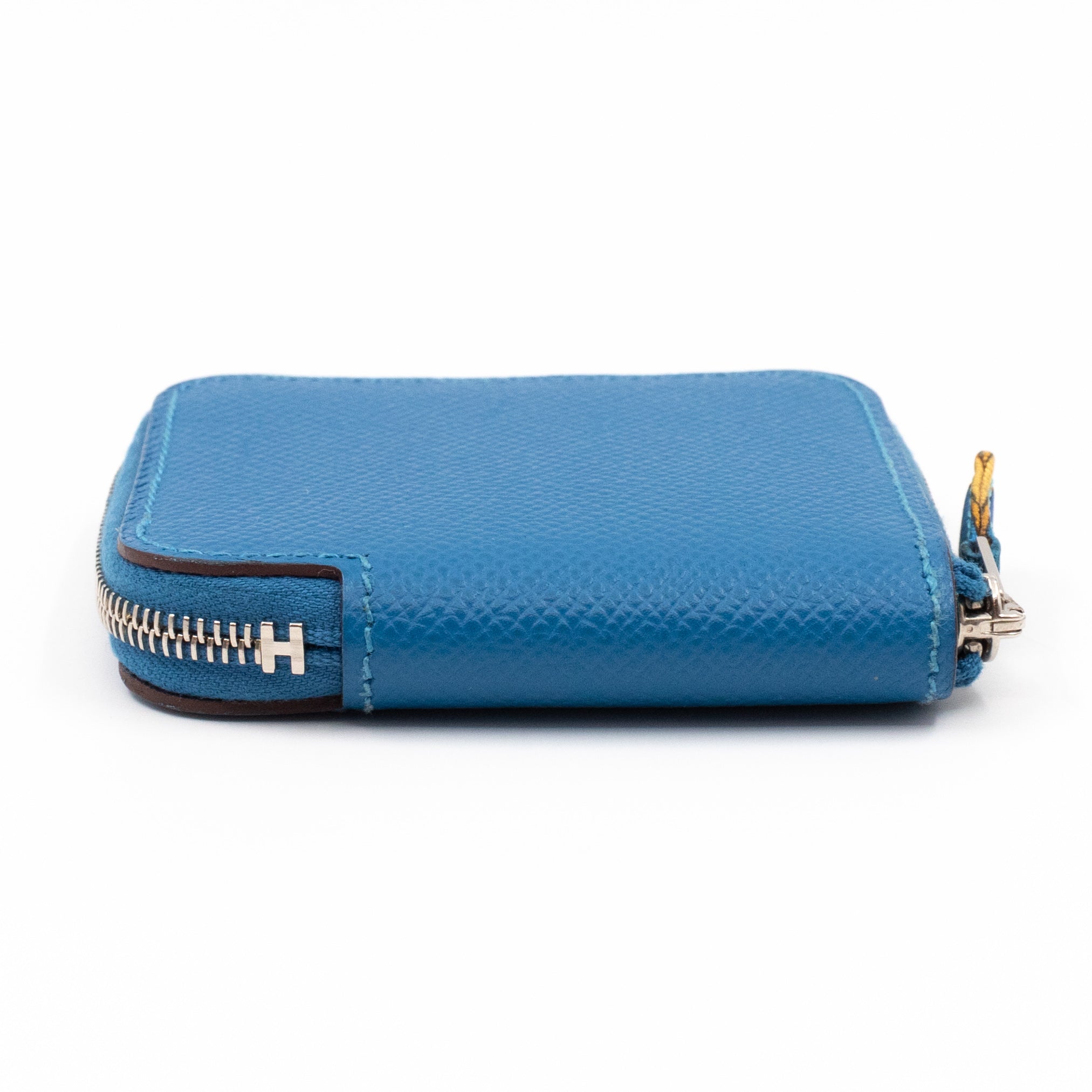 Silk'in Change Purse Blue Leather