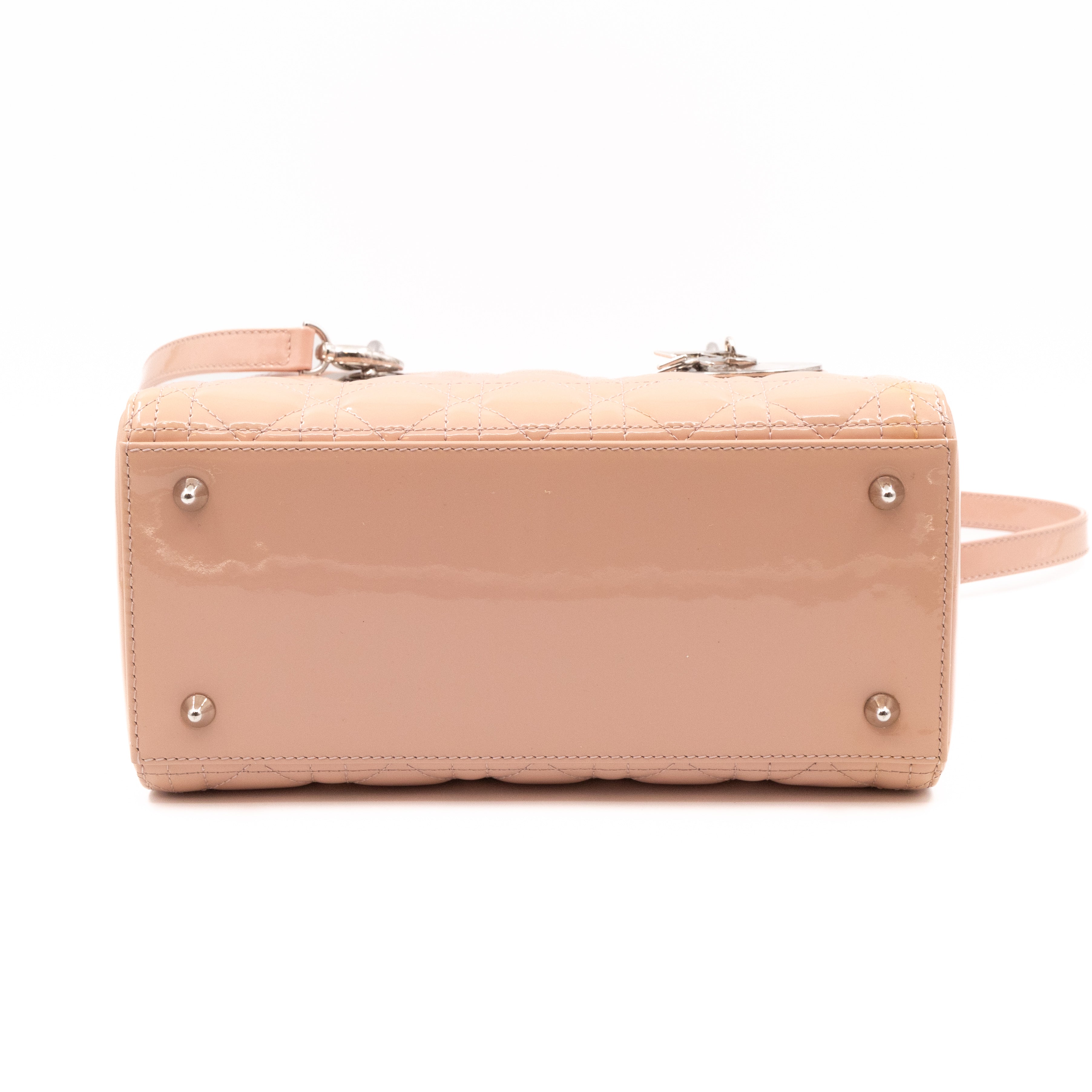 Lady Dior Medium Light Pink Patent Leather